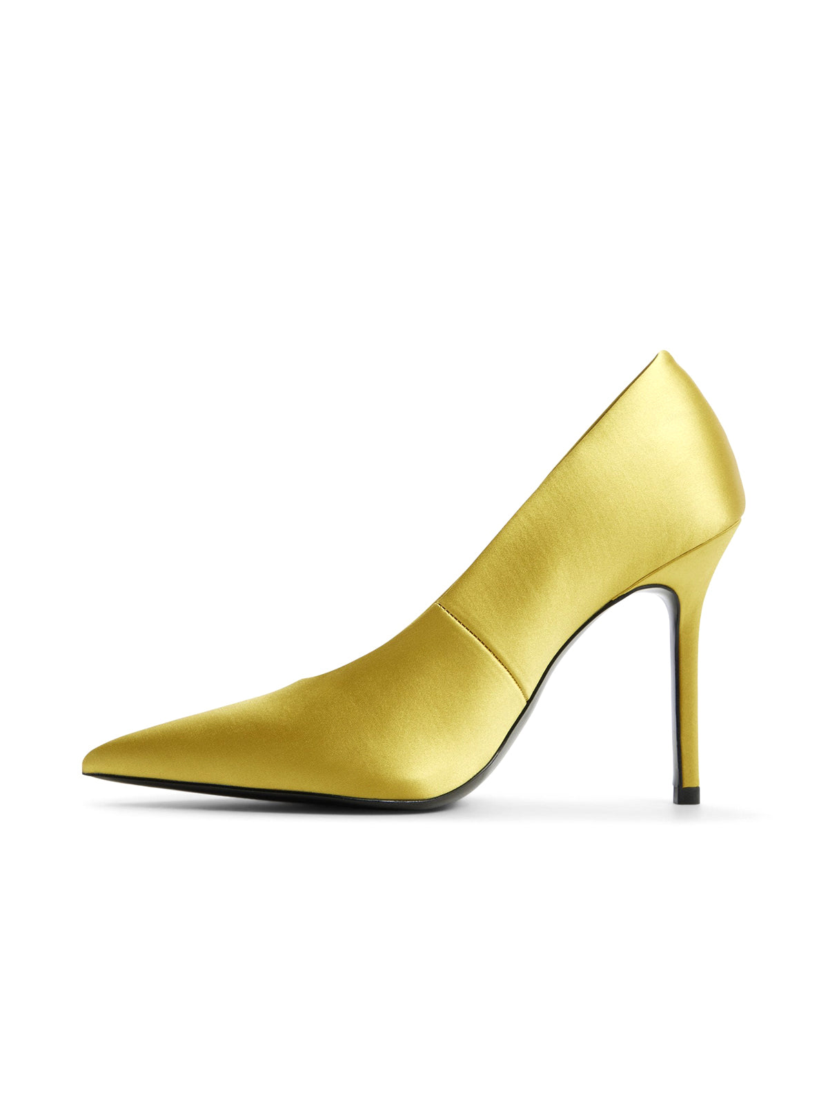 Lime Green Pointed-Toe Backless High Heels