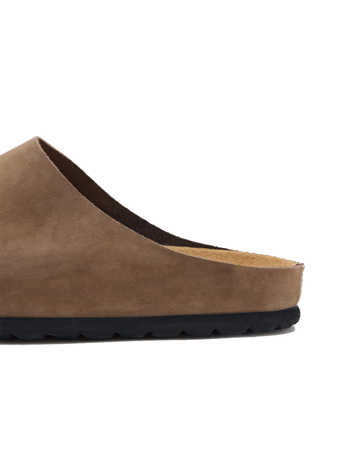Brown Faux Suede Round-Toe Simple Slip-On Mules Flats