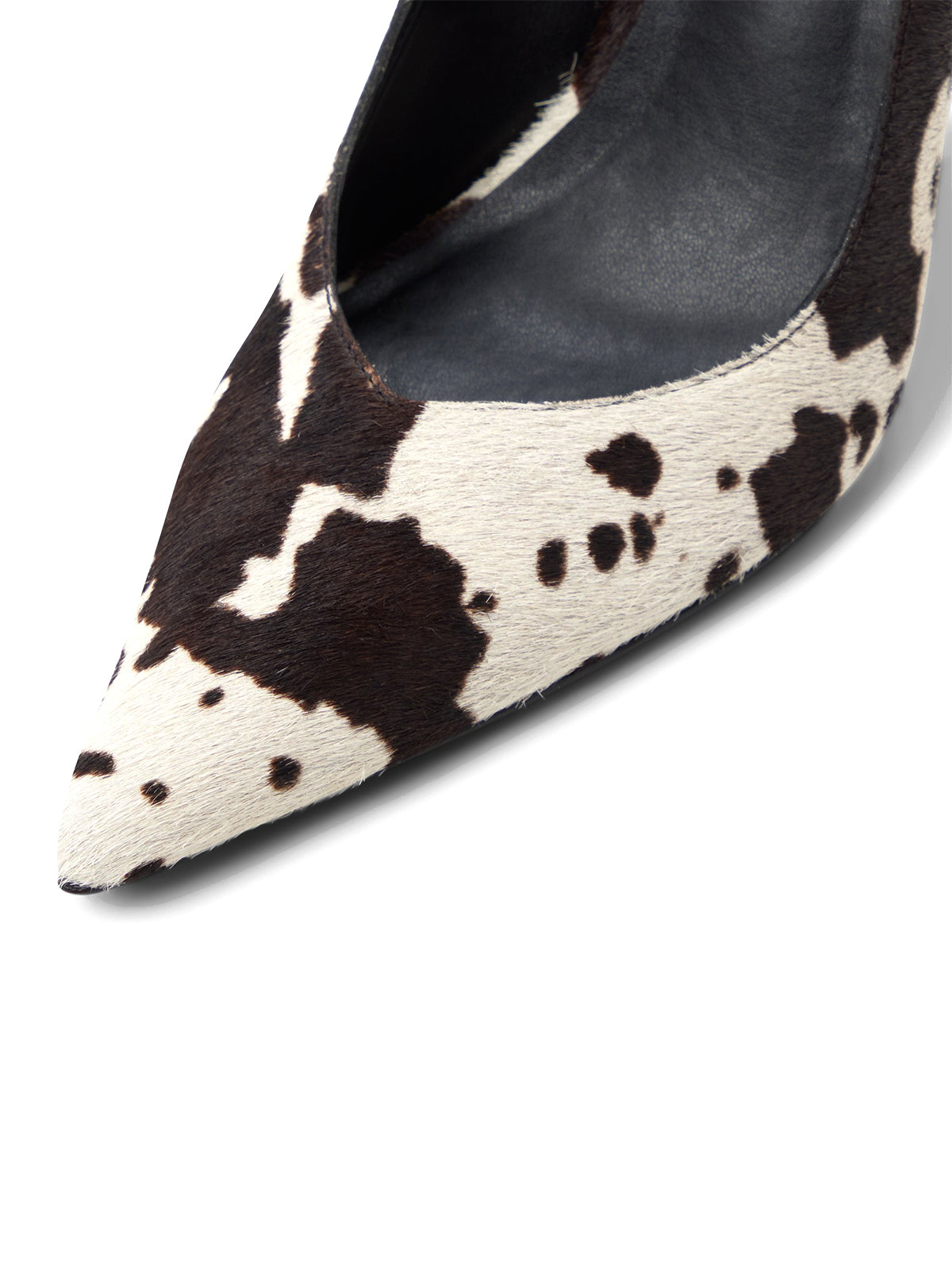 Cow Print Pointed-Toe Classic Backless High Heels