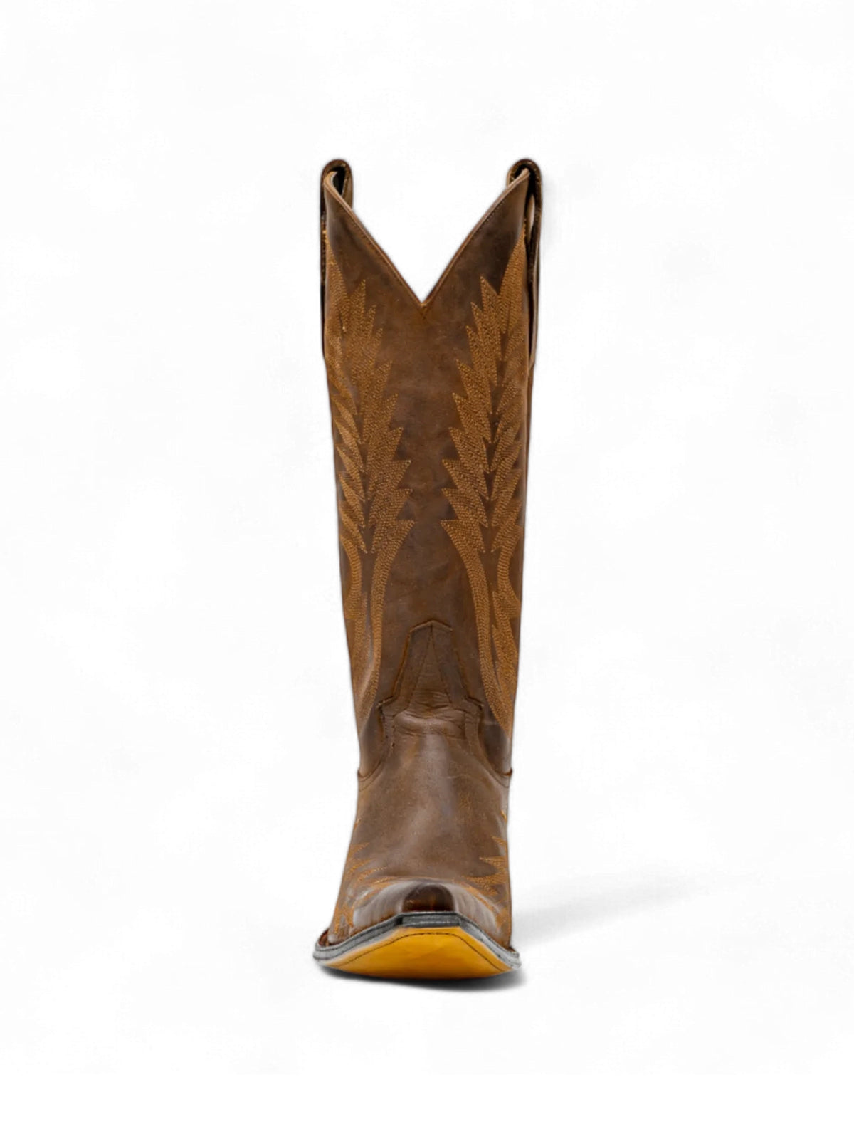 Cafe Snip-Toe Wide Calf Embroidery Knee High Cowgirl Boots