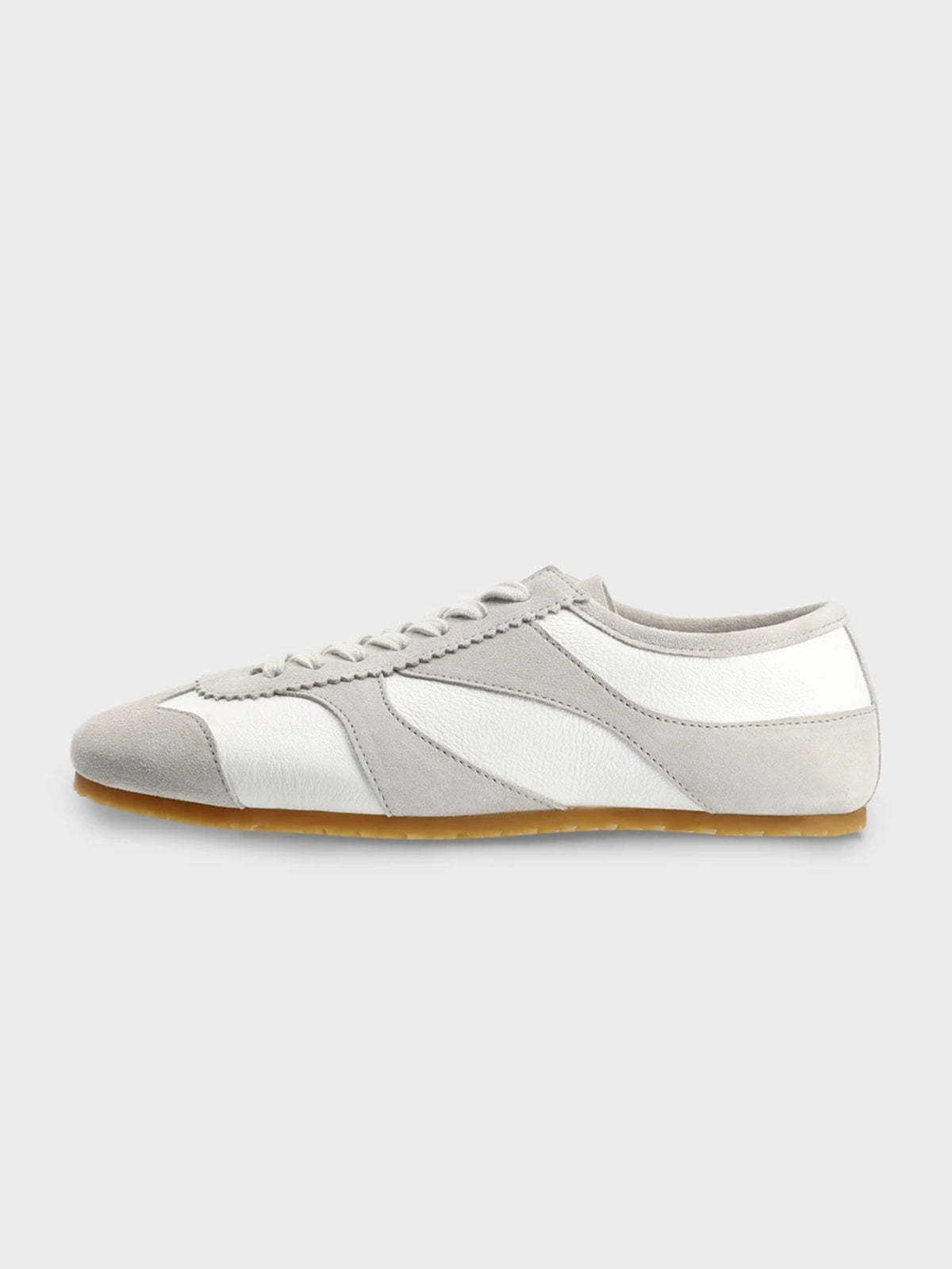 Square-Toe Classic Lace-Up Chic Flats Sneakers - Gray
