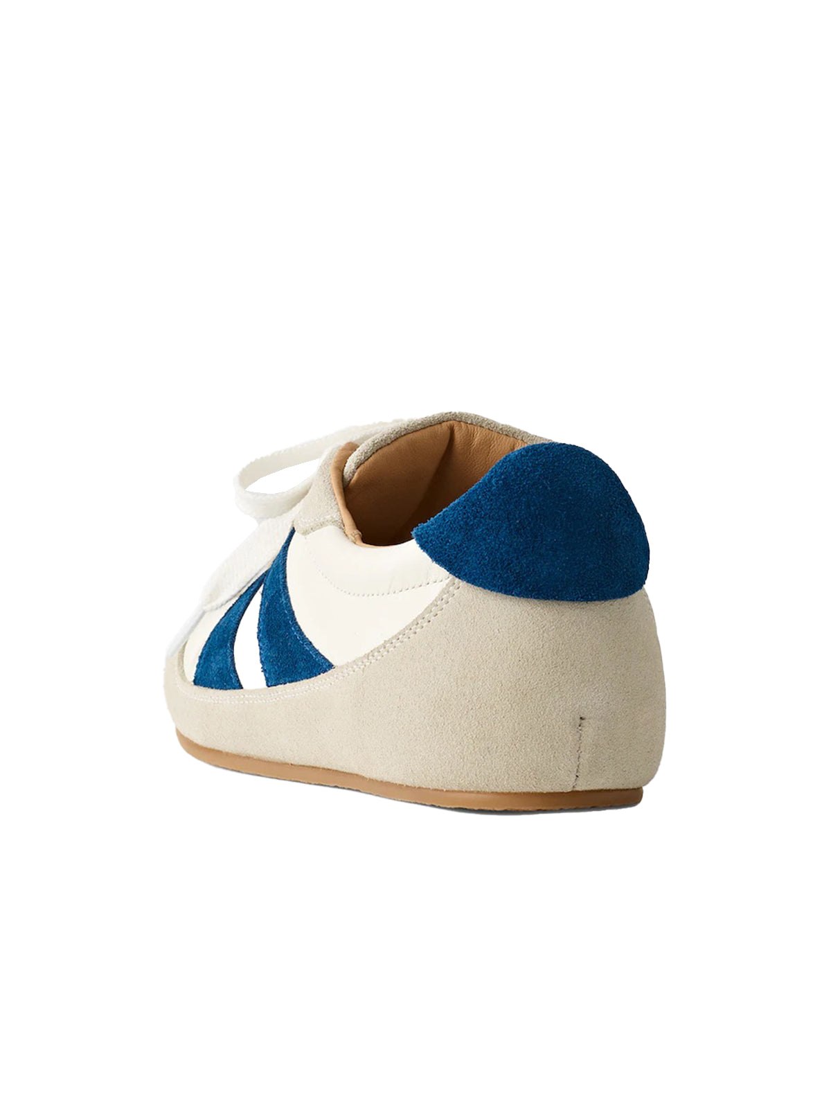 Ivory Cow Suede Round-Toe Classic Lace-Up Chic Sneakers