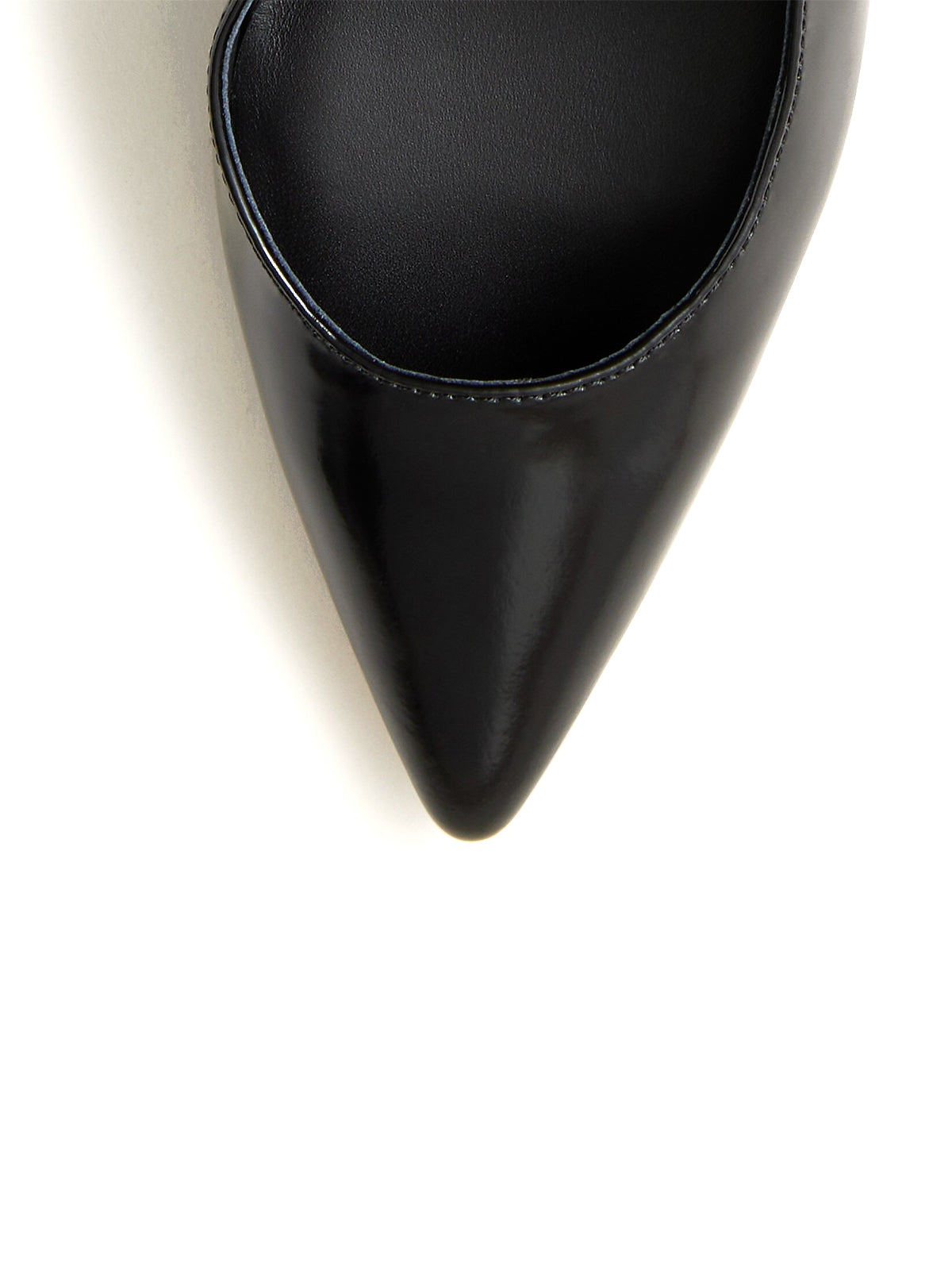 Black Pointed-Toe Mary Jane And Back Strap Kitten Heels