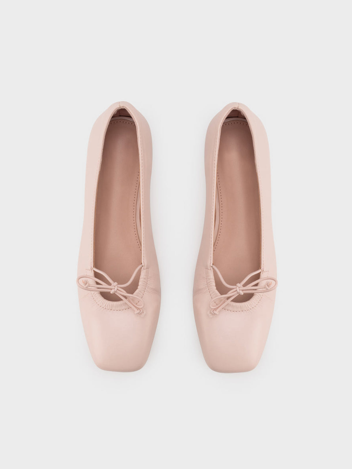 SeaShell Square-Toe Slip-On Flats With Bow