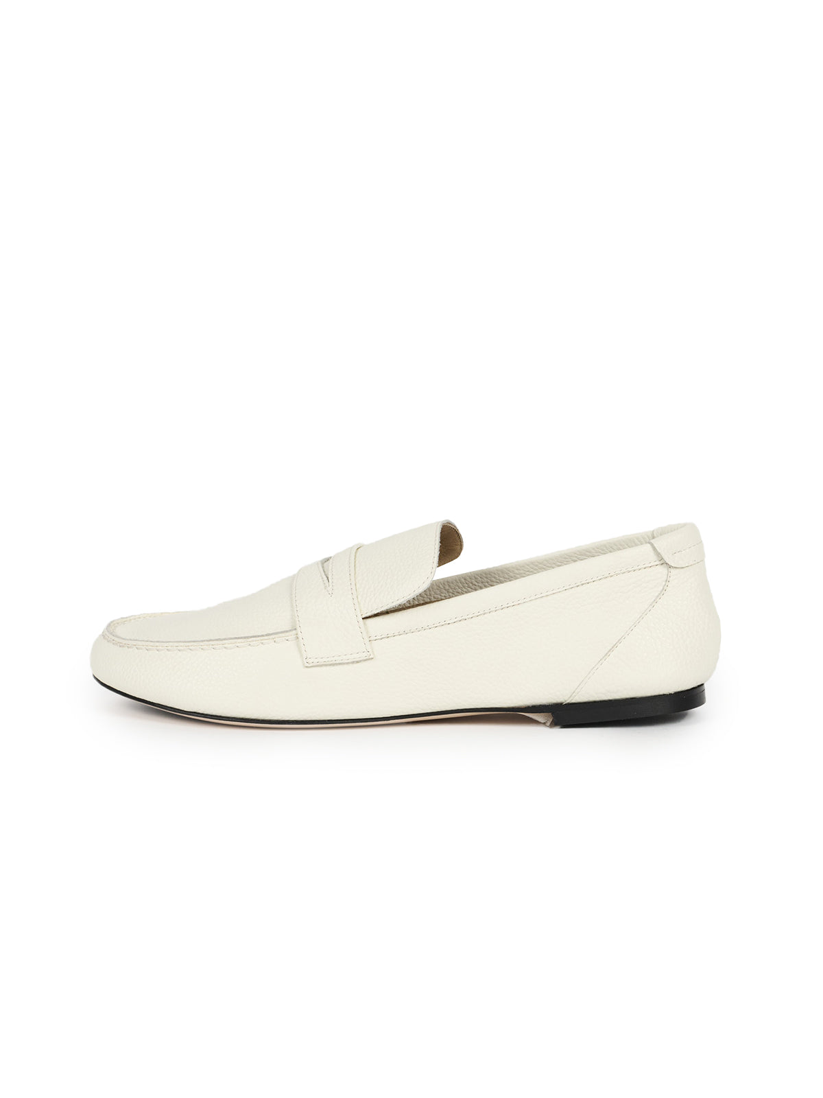 Round-Toe Slip-On Chic Loafers Flats - White