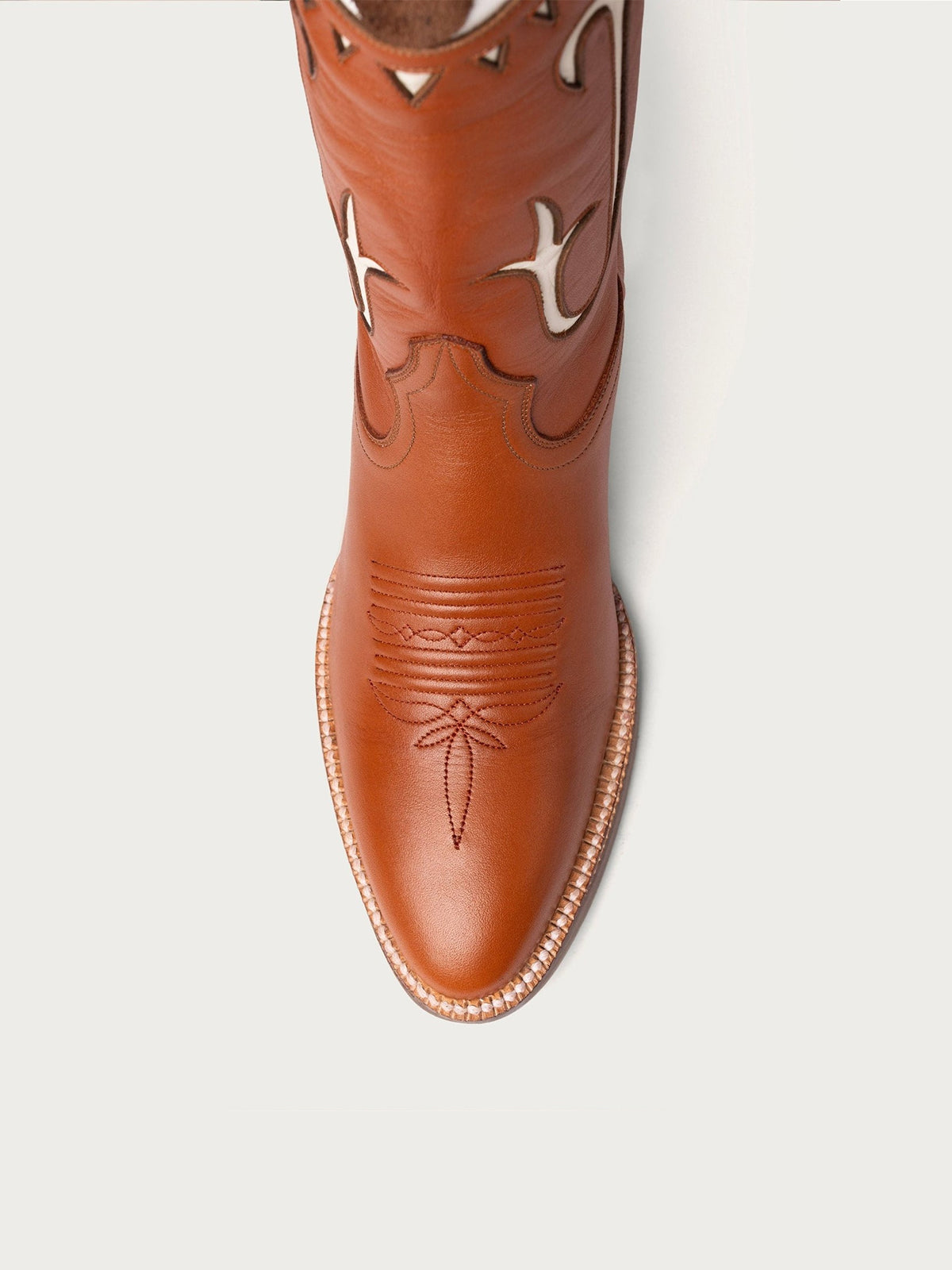 Caramel Almond-Toe Evil Eye Inlay Wide Calf Knee High Western Cowgirl Boots