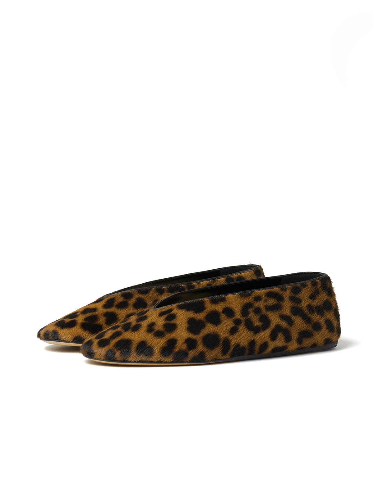 Leopard Print Square-Toe Classic Slip-On Flats
