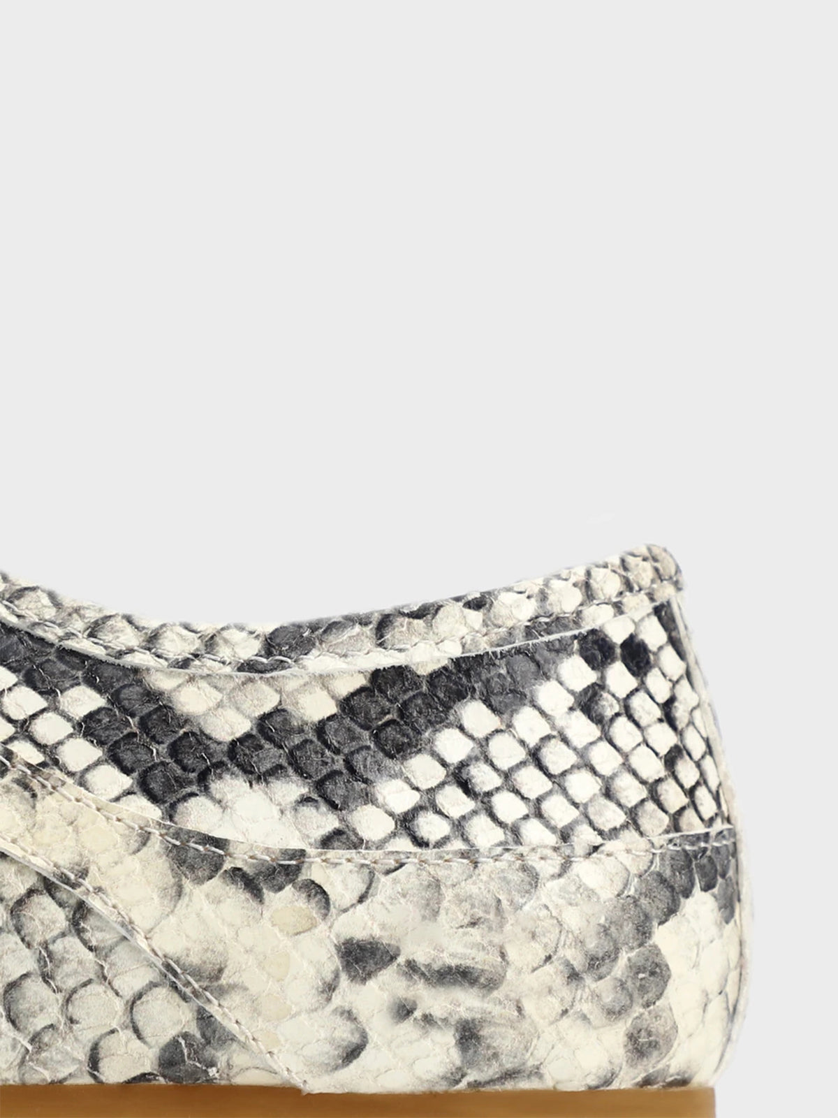 Square-Toe Classic Lace-Up Chic Flats Sneakers - Snakeskin Pattern
