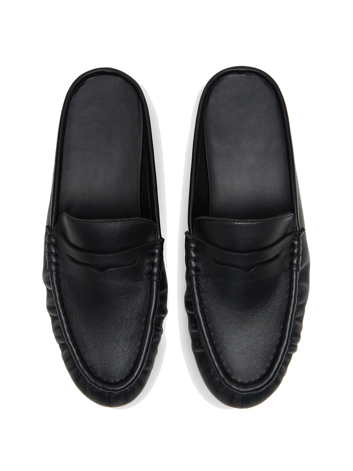 Black Round-Toe Stylish Slip-On Flats