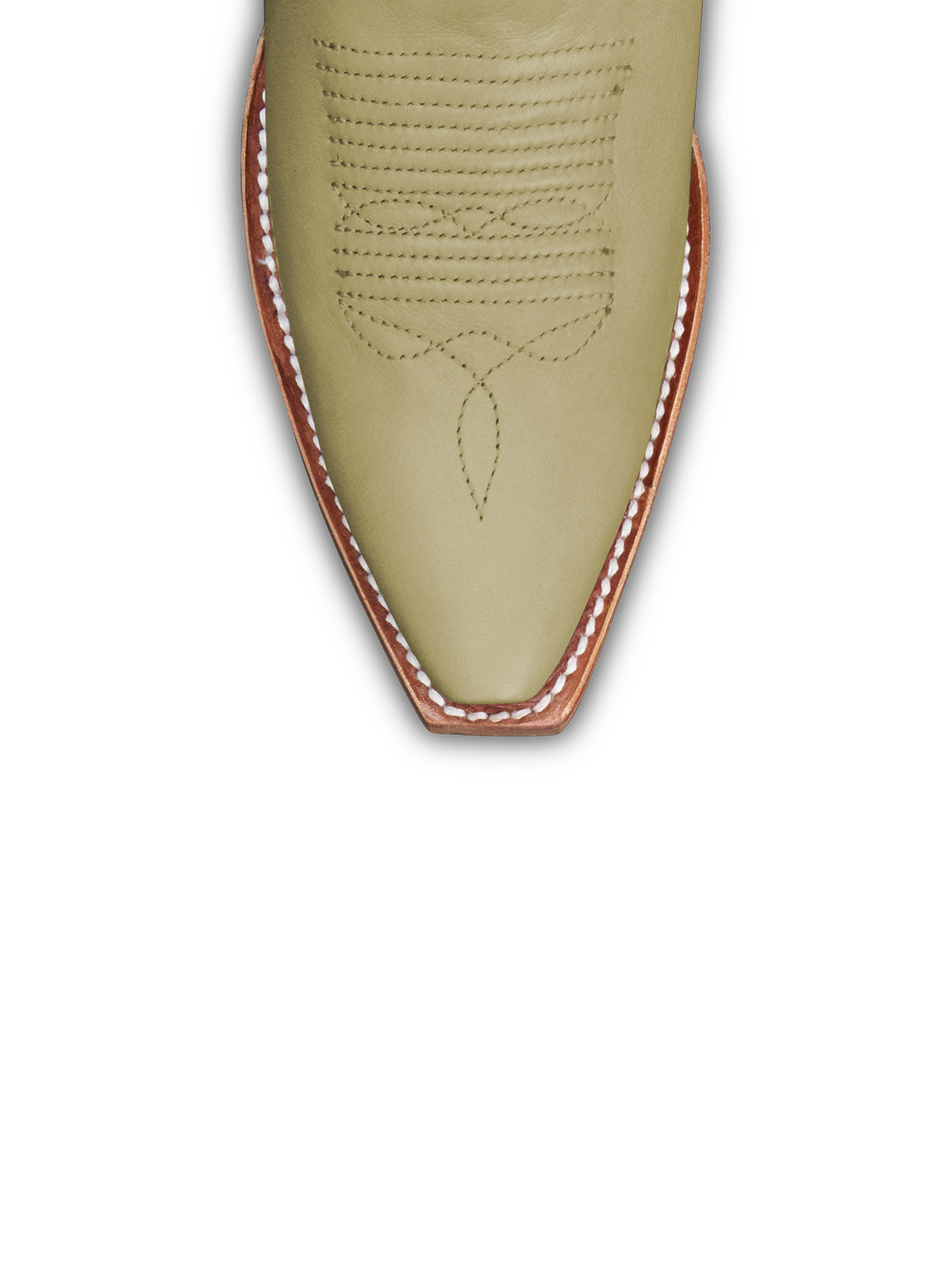 Khaki Snip-Toe Embroidery Wide Calf Knee High Cowgirl Boots