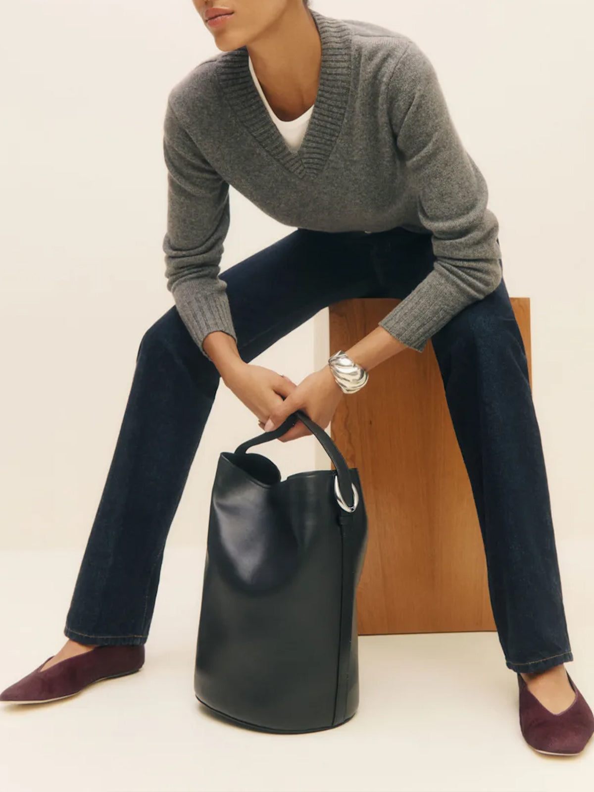 Sleek Square-Toe Classic Slip-On Ballet Flats – Ruby Red Pony Hair