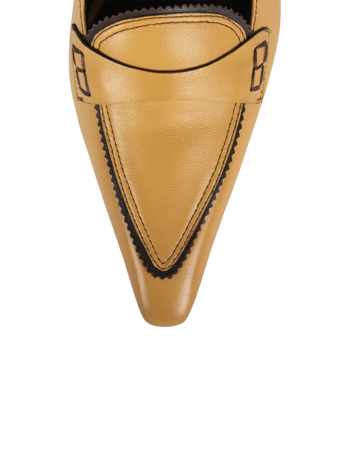 Yellow Vegan Leather Pointed-Toe Slingback High Heels Pumps