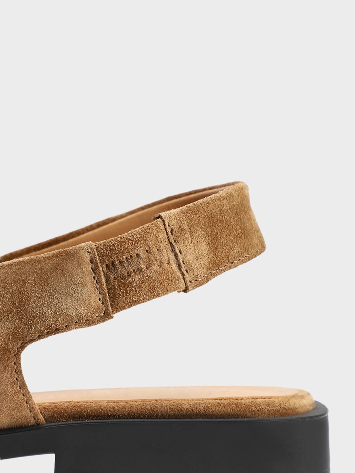 Brown Faux Suede Pointed-Toe Classic Back Strap Simple Flats