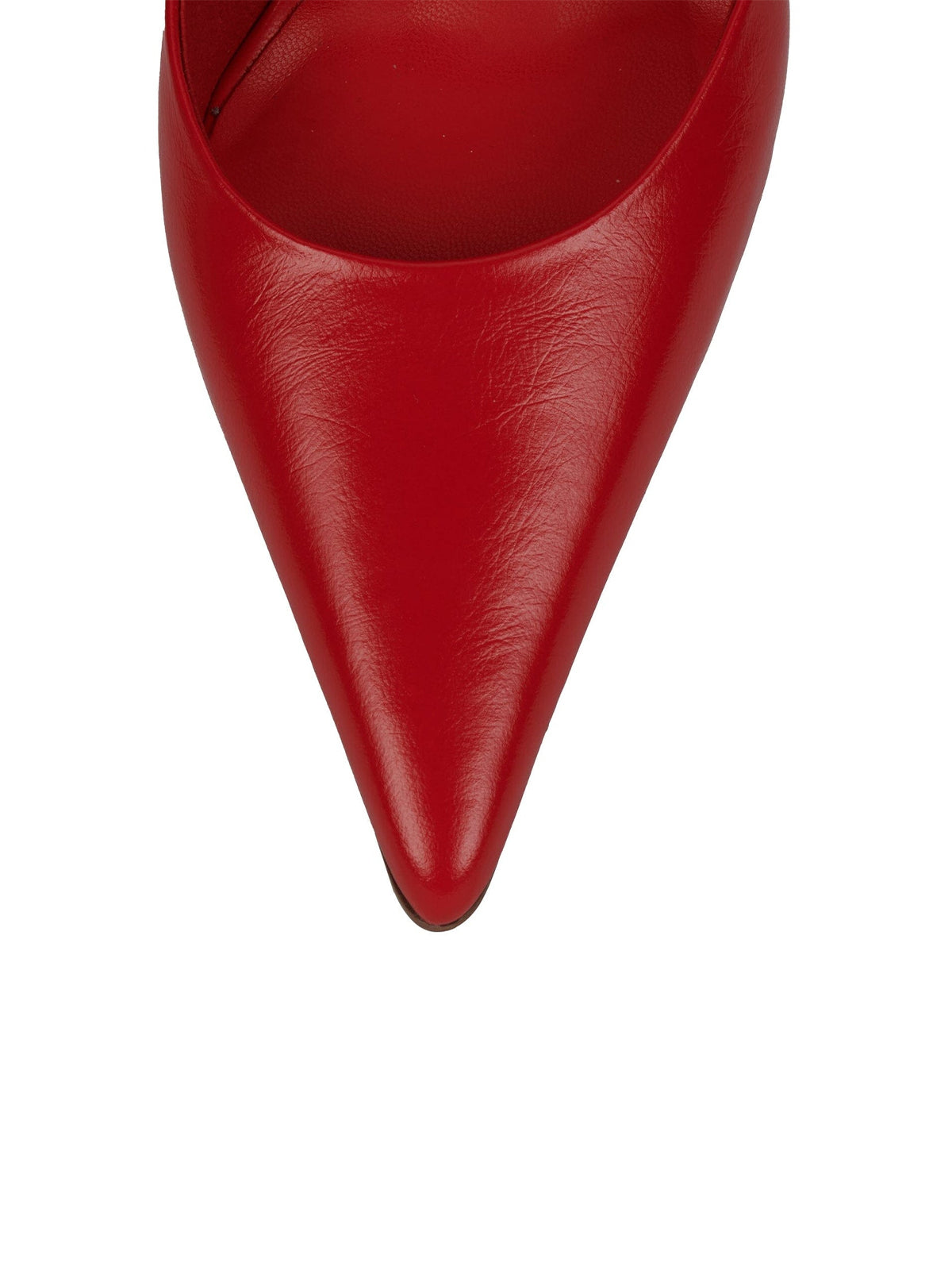 Red Pointed-Toe Simple And Chic Ankle Strap Sleek High Heels
