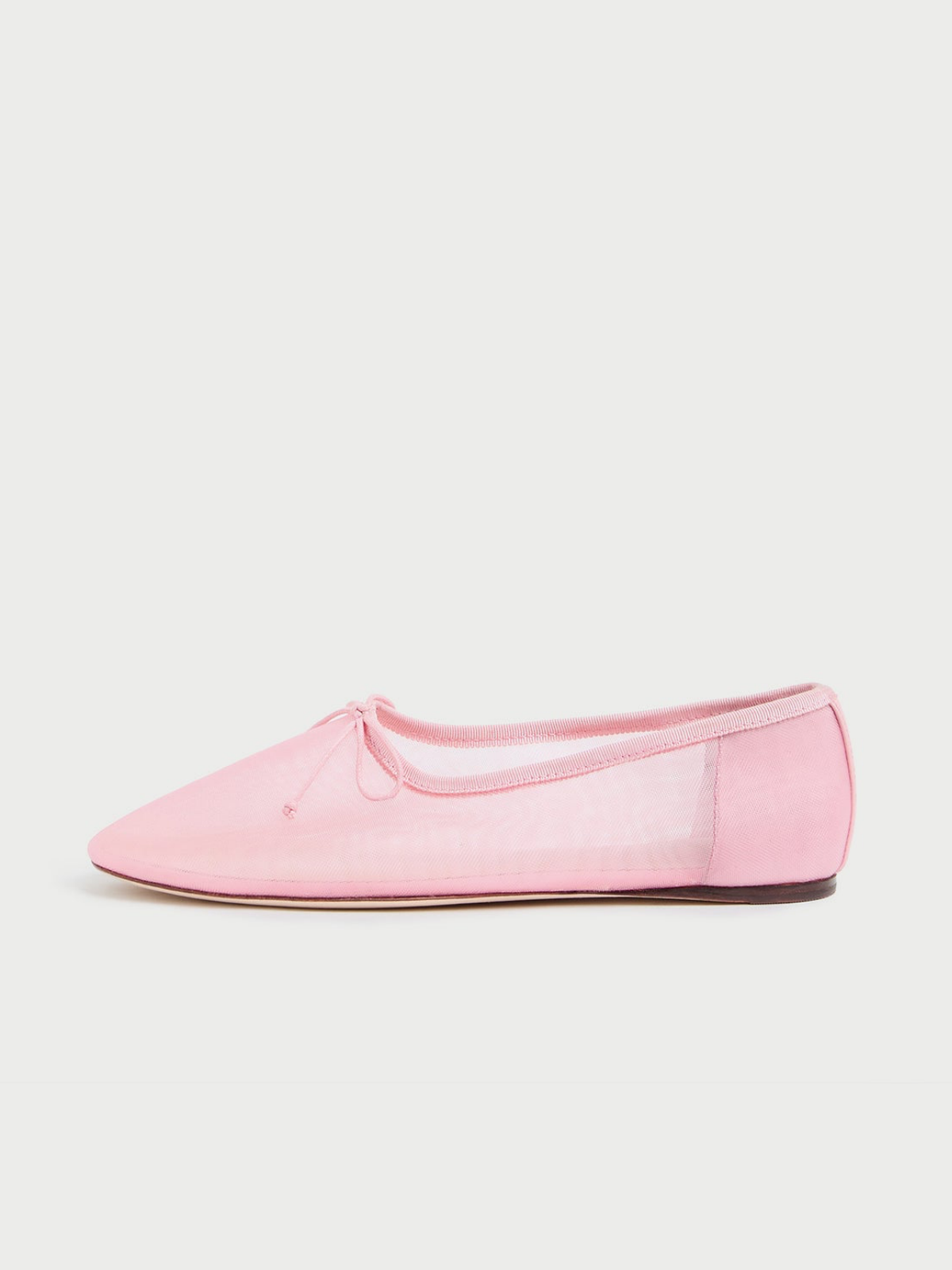 Pink Mesh Super Cute Bow Ballet Flats With Almond Toe โ Fuchsia Boots