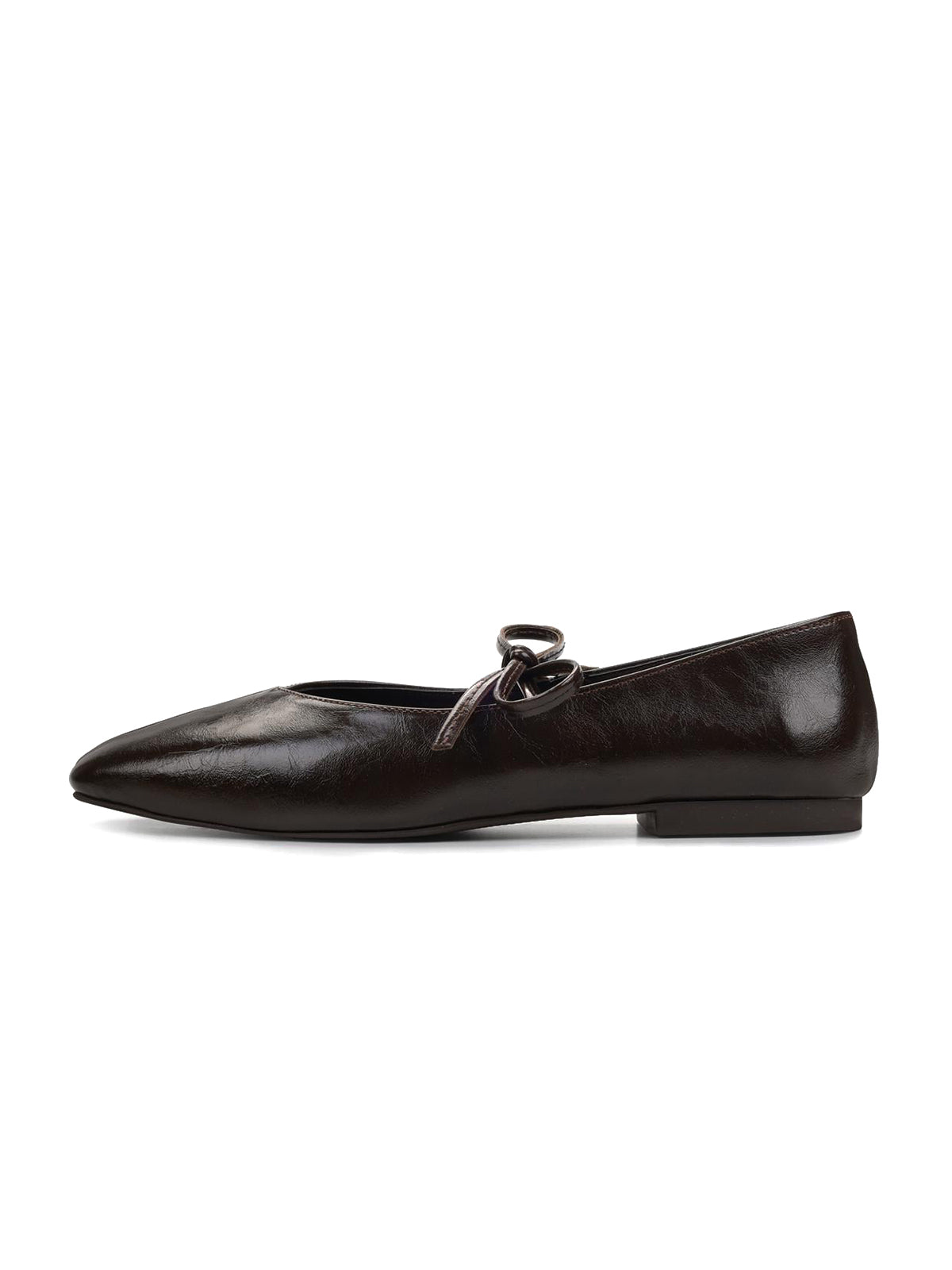 Burgundy Square-Toe Chic Bridge Strap Slip-On Stylish Flats