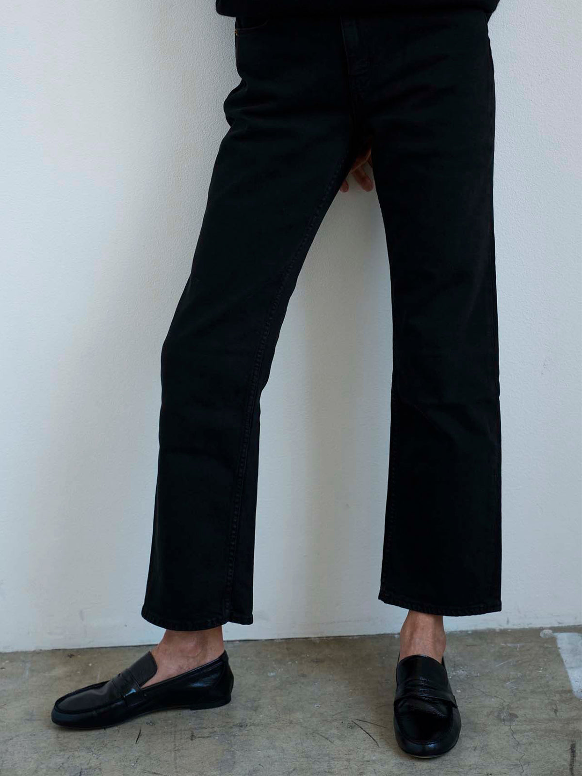 Round-Toe Slip-On Chic Loafers Flats - High Black
