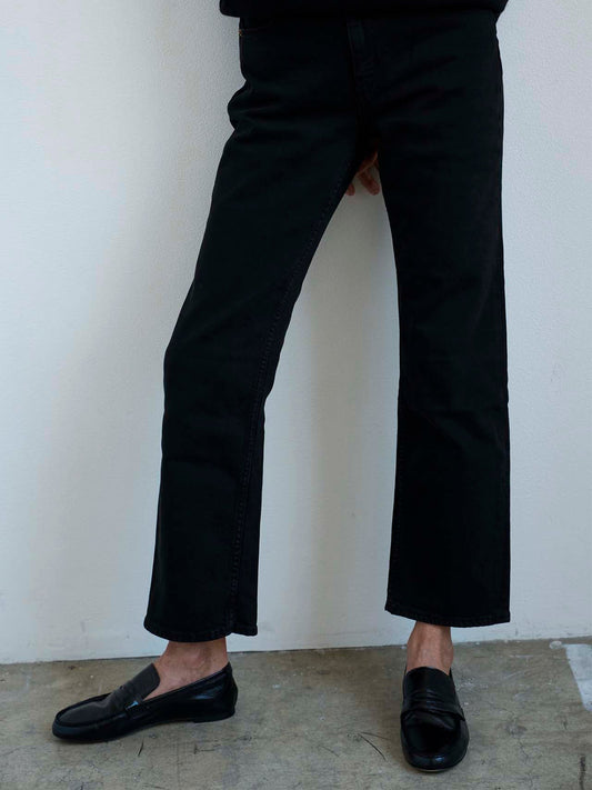 Round-Toe Slip-On Chic Loafers Flats - High Black