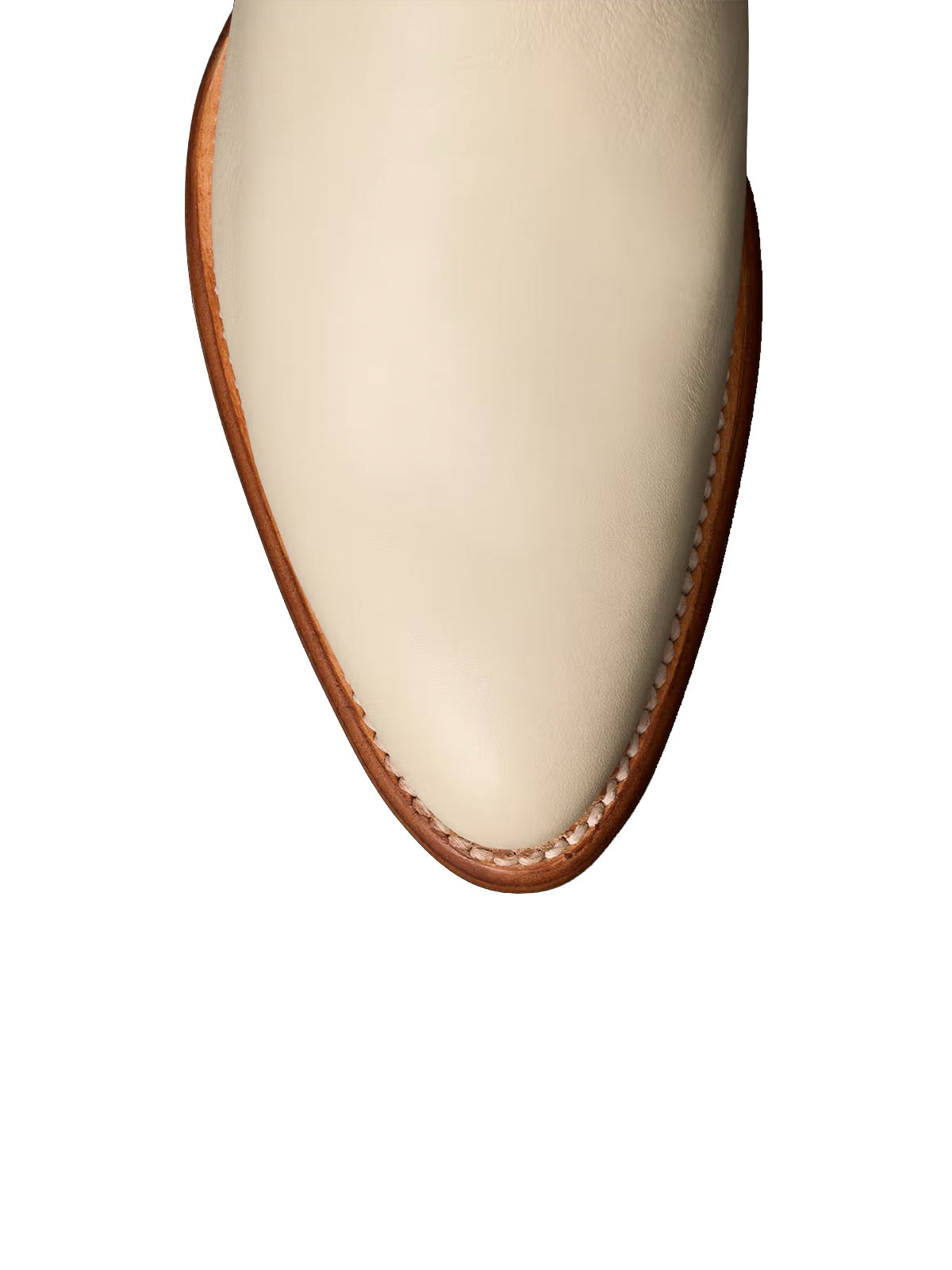 Ivory Round-Toe Classic Ankle Cowgirl Booties