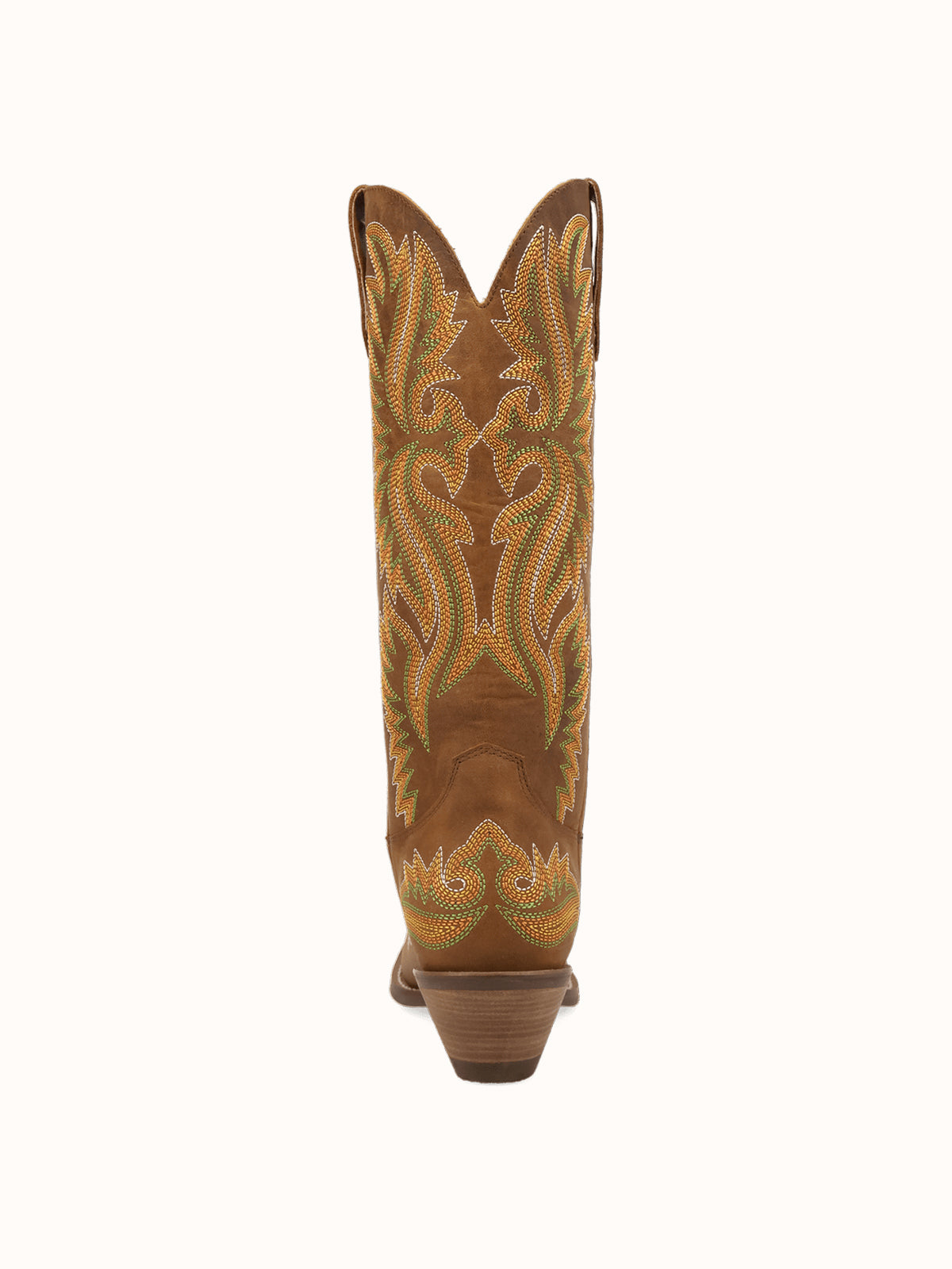 Brown Snip-Toe Chic Flame Embroidery Sleek Mid Calf Cowgirl Boots