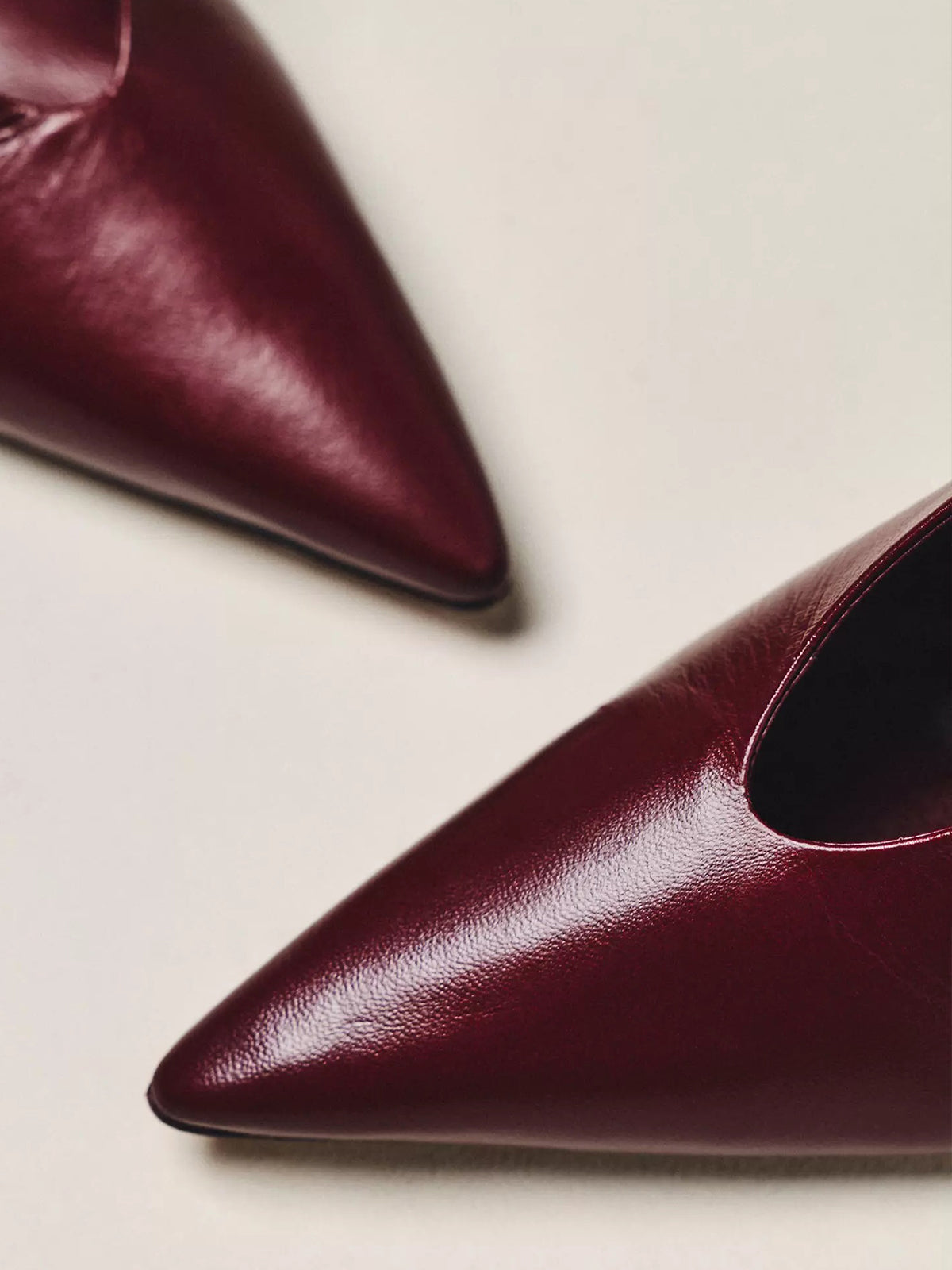 Wine Red Pointed-Toe Classic Pumps Slip-On High Heels