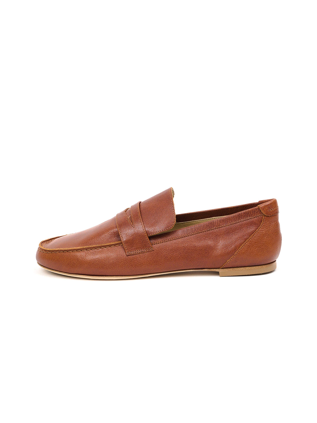 Round-Toe Slip-On Chic Loafers Flats - Caramel