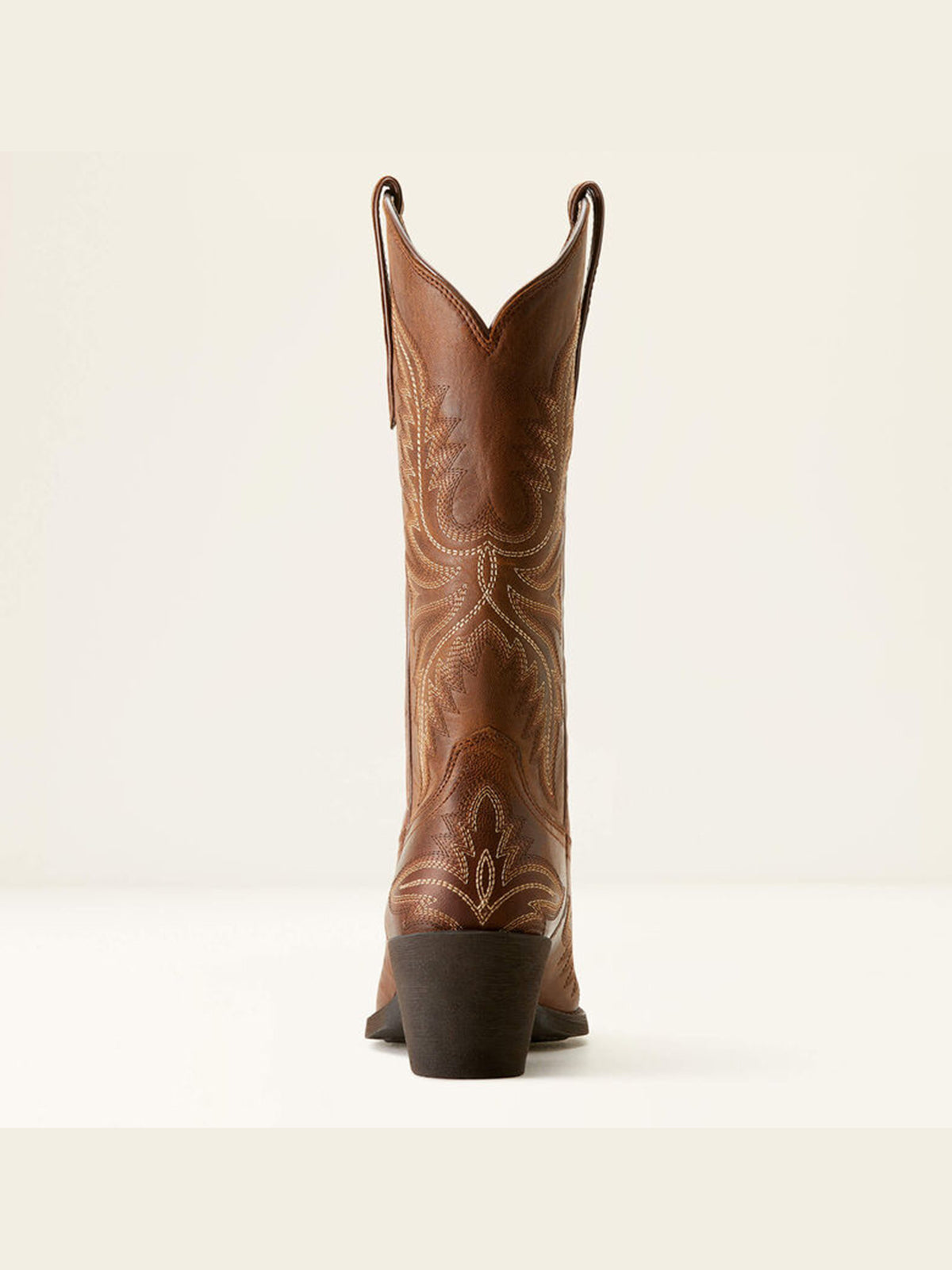 Tan Snip-Toe Western Embroidery Mid Calf Cowgirl Boots For Women