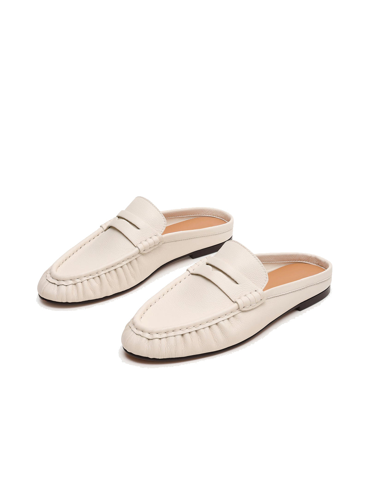 Wheat Round-Toe Stylish Slip-On Flats