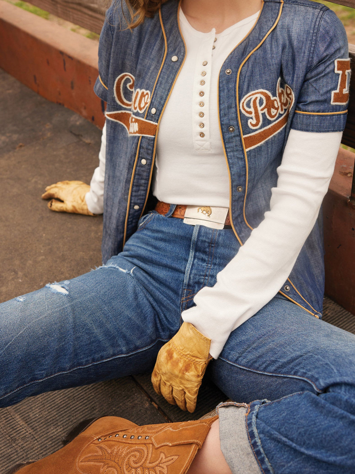 Snip-Toe Chic Embroidery And Side Studs Ankle Cowgirl Boots - Cognac