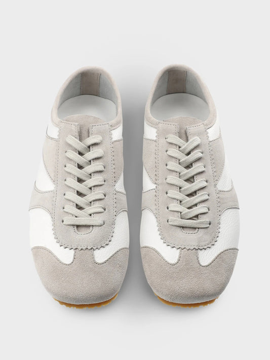 Square-Toe Classic Lace-Up Chic Flats Sneakers - Gray