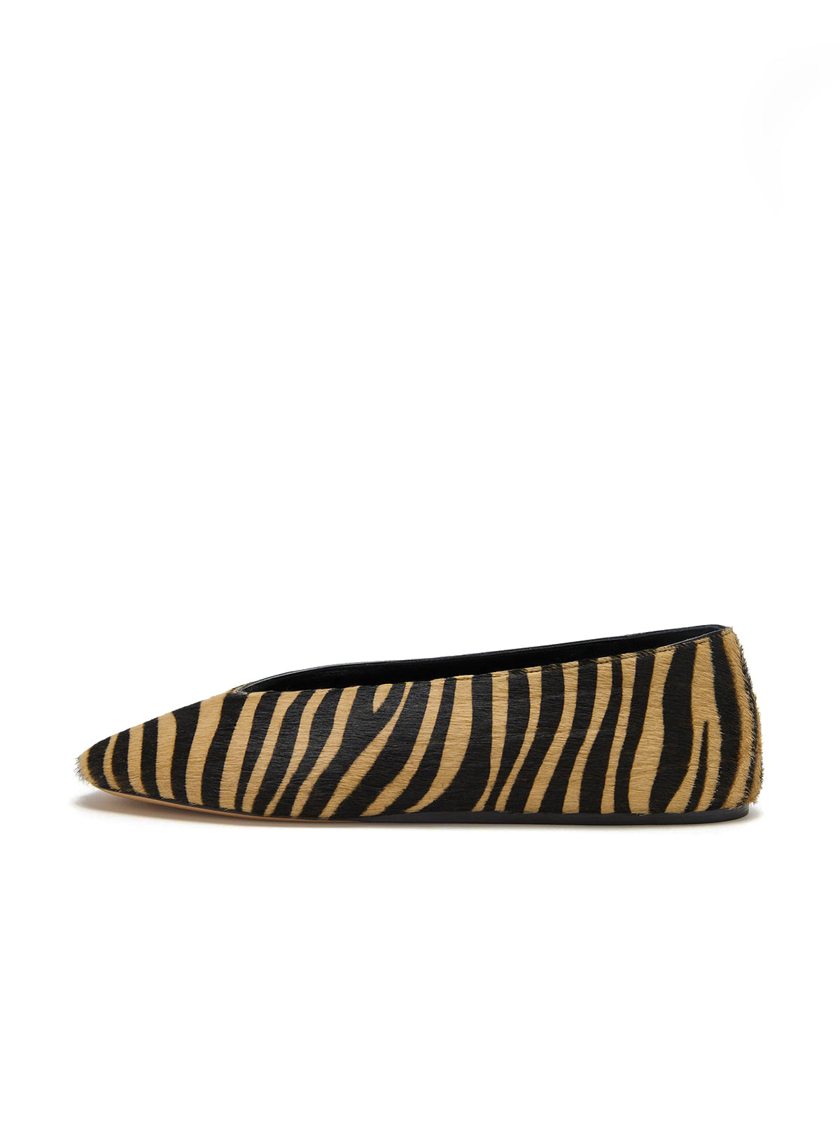 Zebra Print Square-Toe Classic Slip-On Flats