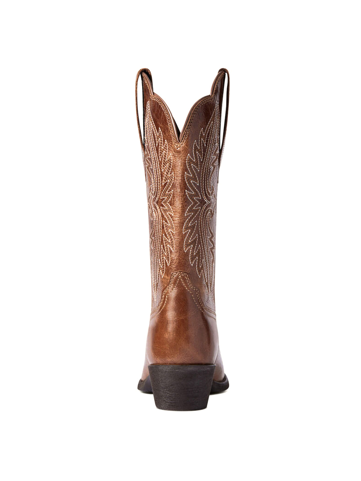 Red Embroidery Almond-Toe Wide Mid Calf Cowgirl Boots