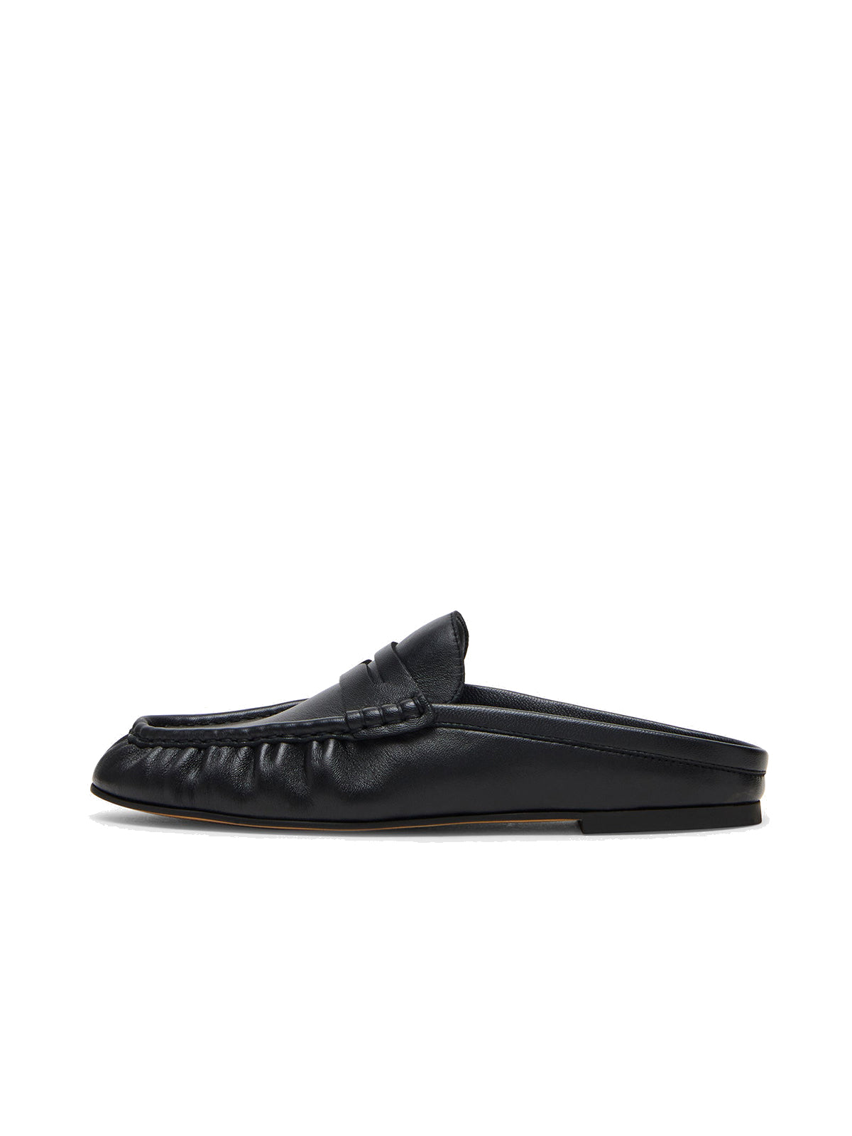 Black Round-Toe Stylish Slip-On Flats