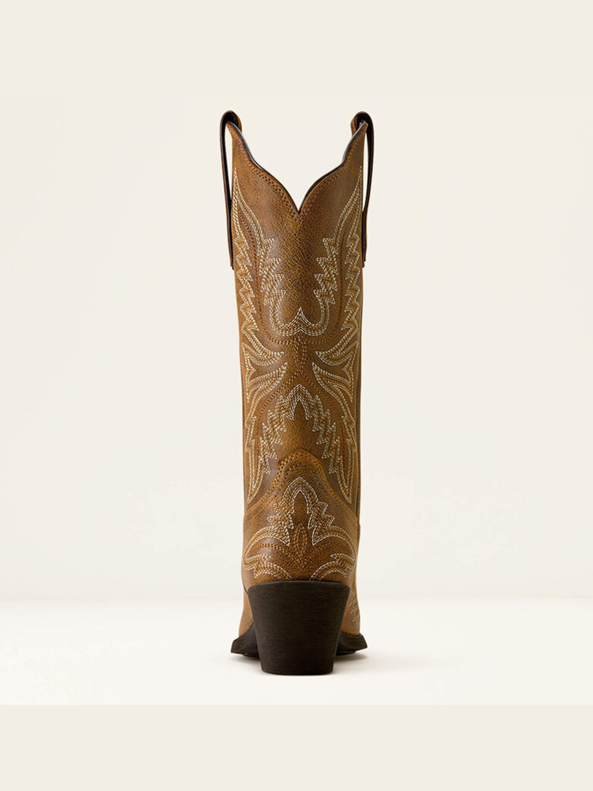Brown Snip-Toe Western Embroidery Mid Calf Cowgirl Boots For Women