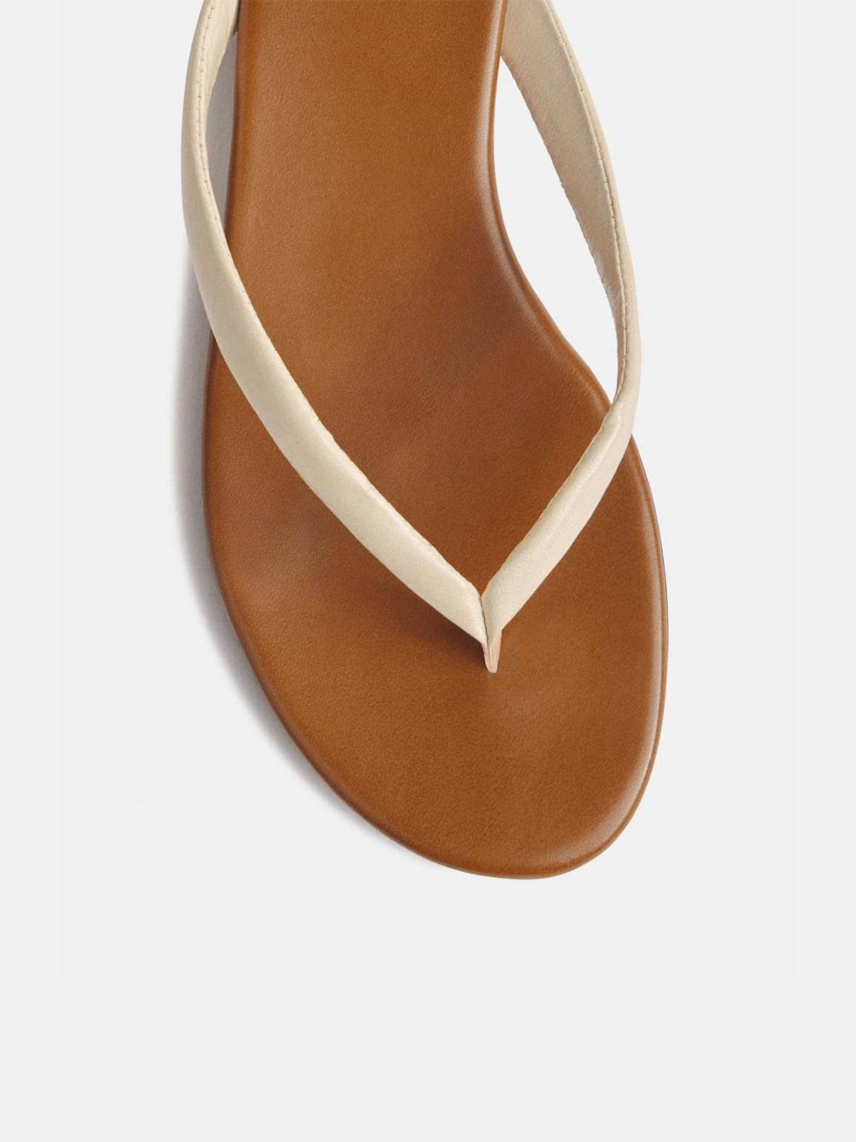 Coffee Round-Toe Flip-Flop Simple Sandals Flats