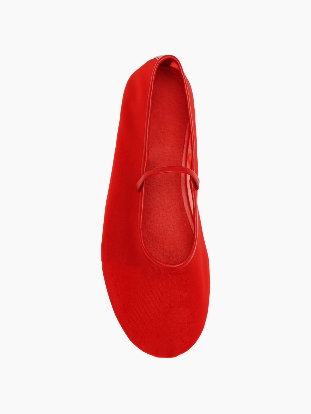 Red Semi-Transparent Mesh Ballet Flats Mary Janes