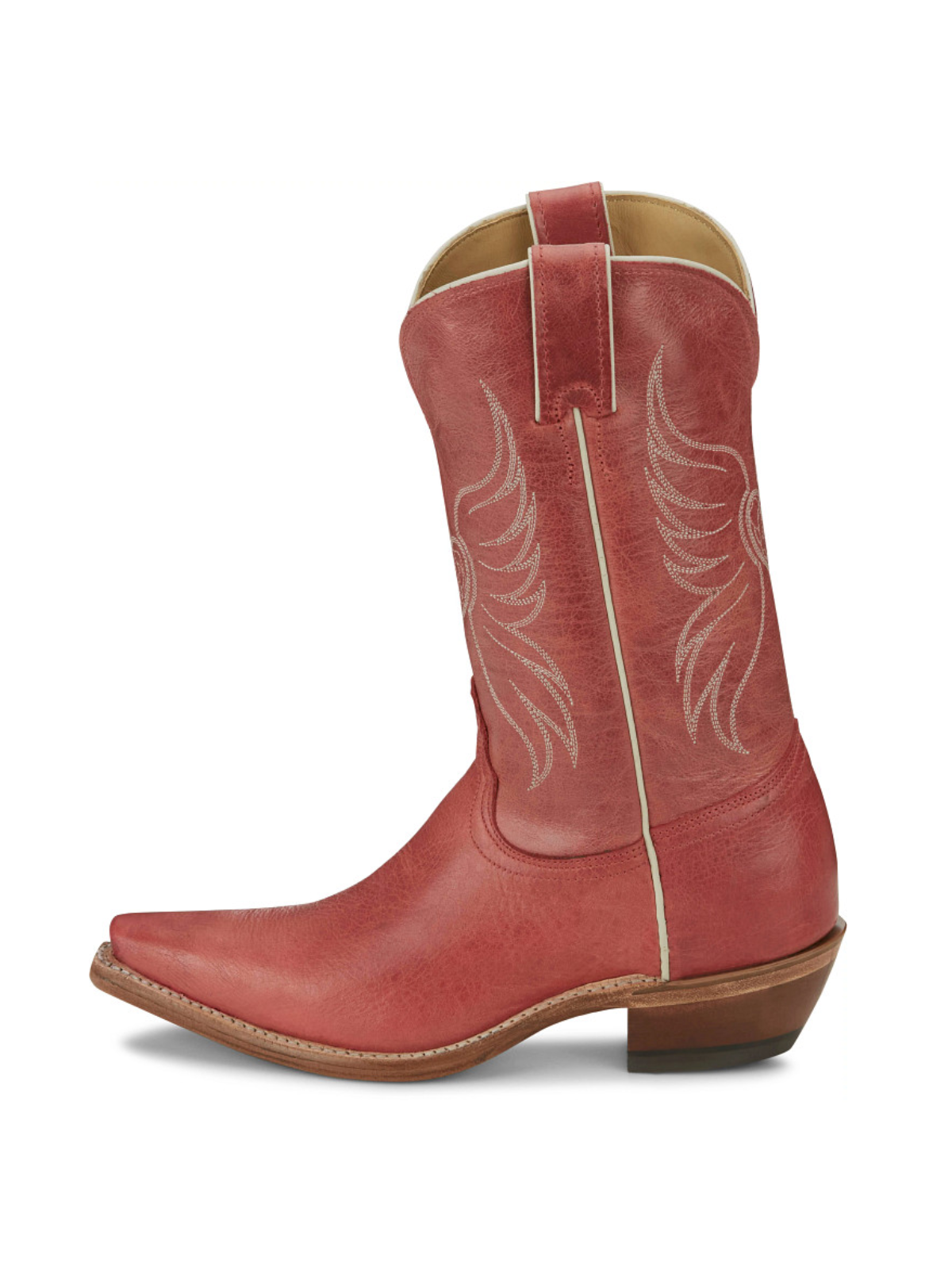 Ruby Red Snip-Toe Heart Embroidery Wide Mid Calf Tall Cowgirl Boots ...