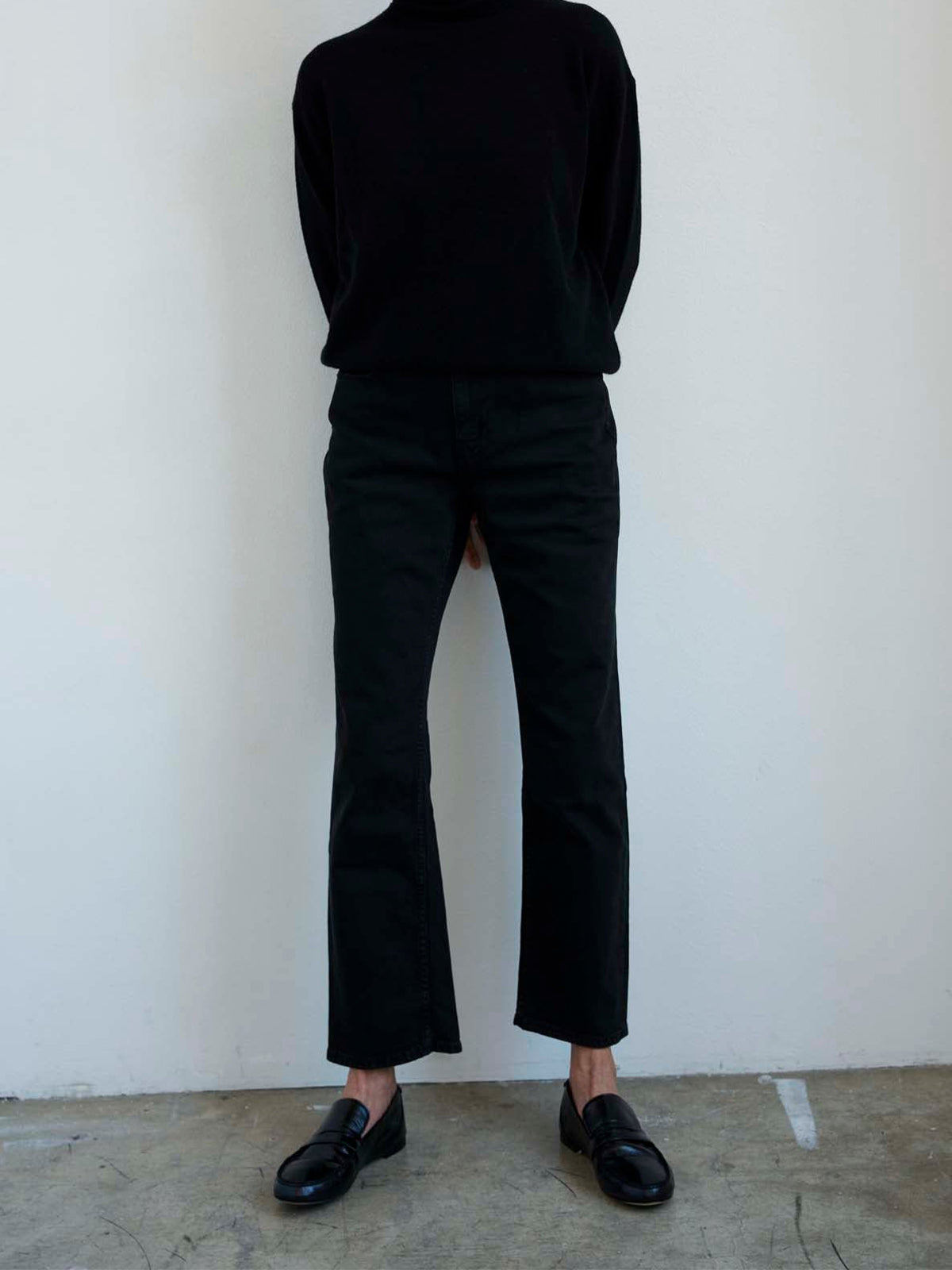 Round-Toe Slip-On Chic Loafers Flats - High Black