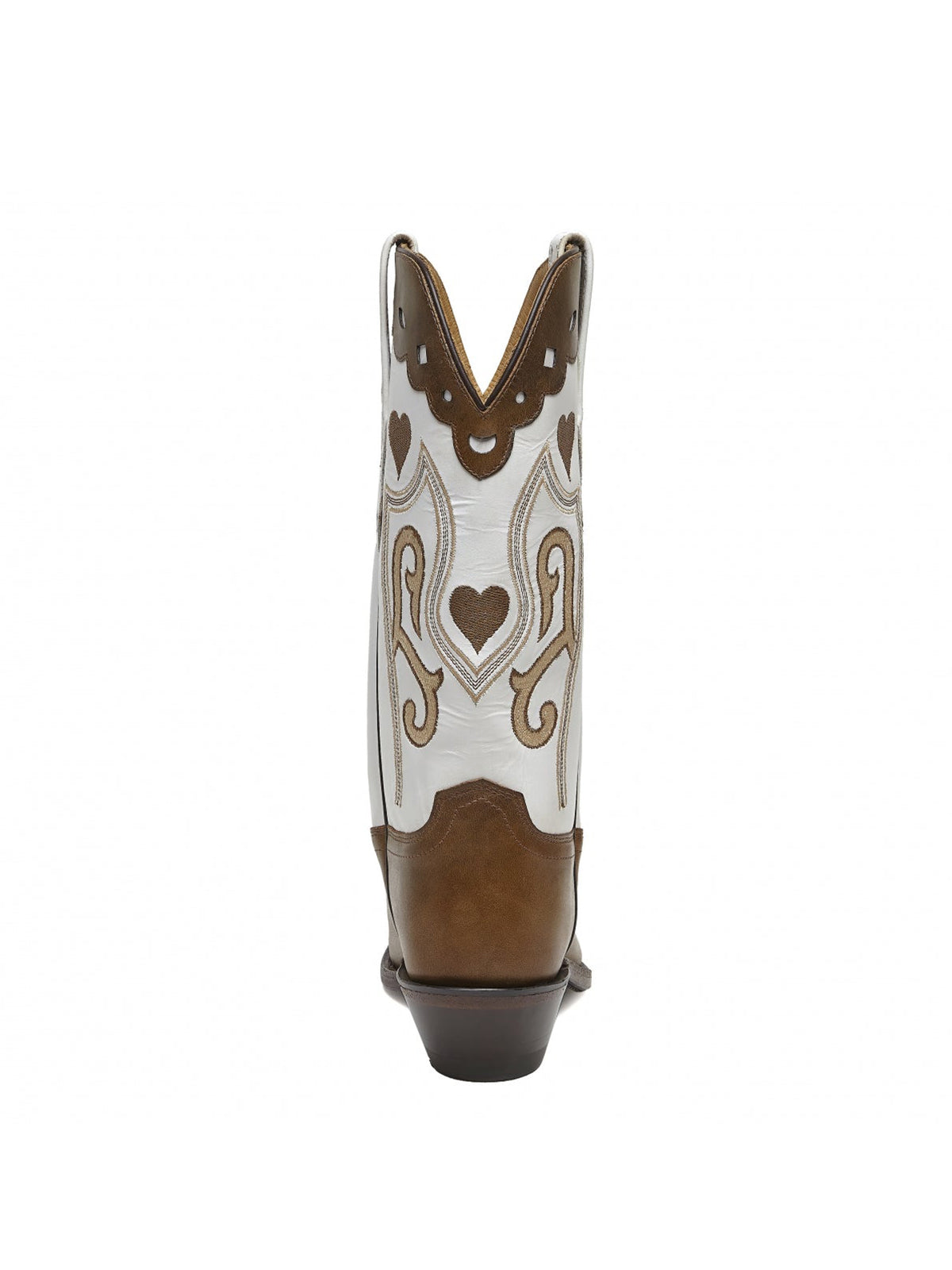 Brown Snip-Toe Applique Cowgirl Wesern Mid Calf Boots