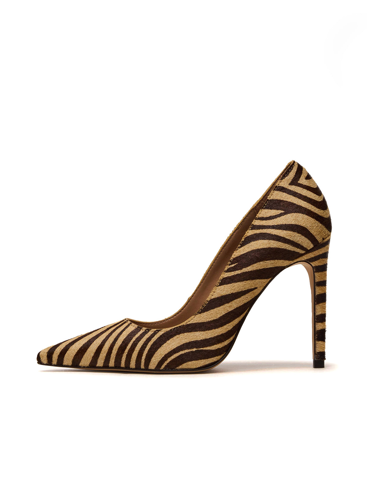 Zebra Print Pointed-Toe Classic Slip-On High Heels