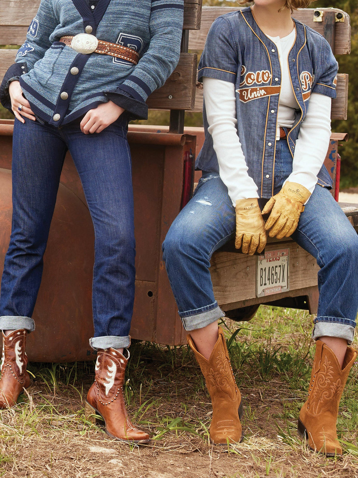 Snip-Toe Chic Embroidery And Side Studs Ankle Cowgirl Boots - Cognac