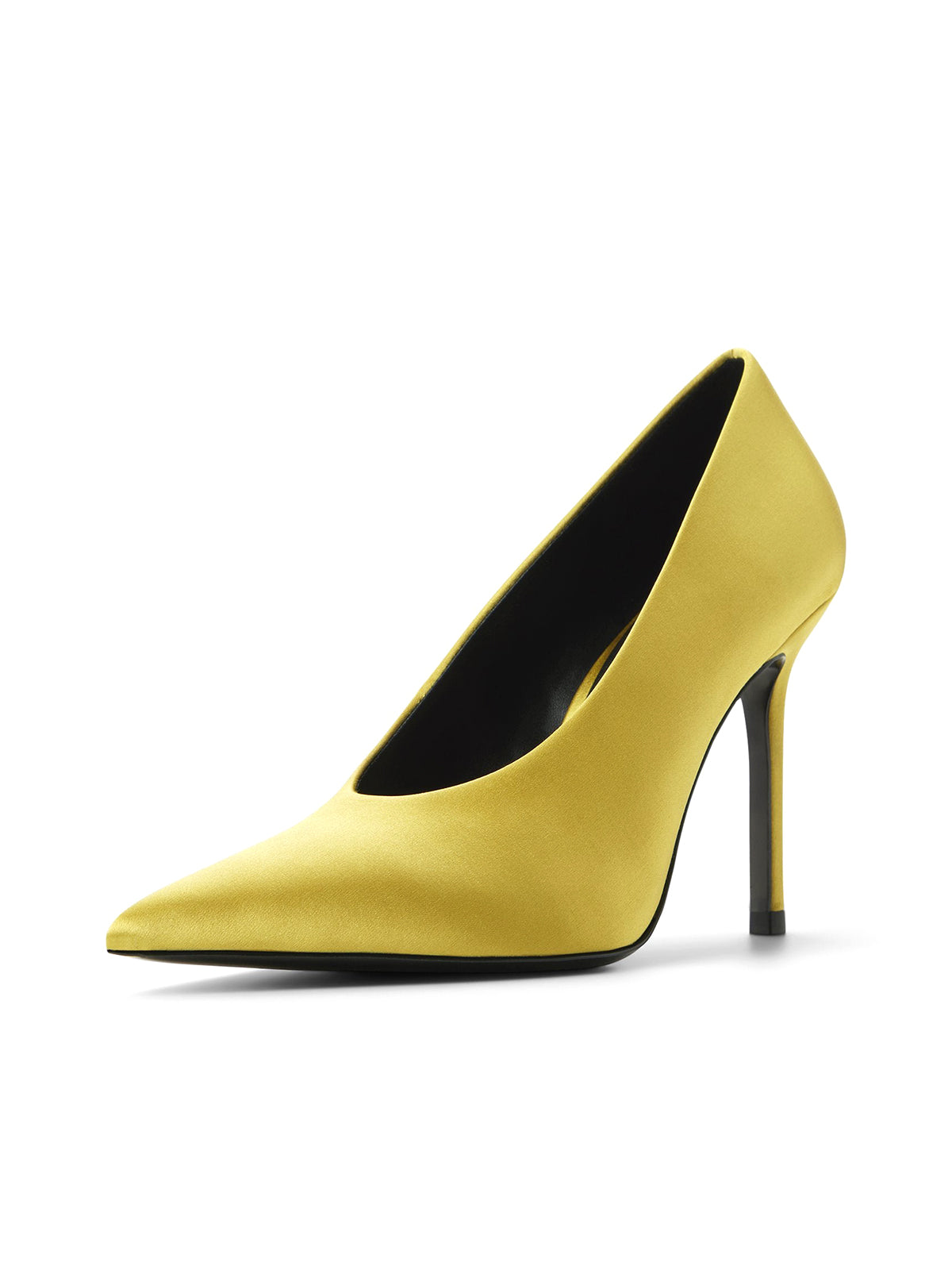 Lime Green Pointed-Toe Backless High Heels