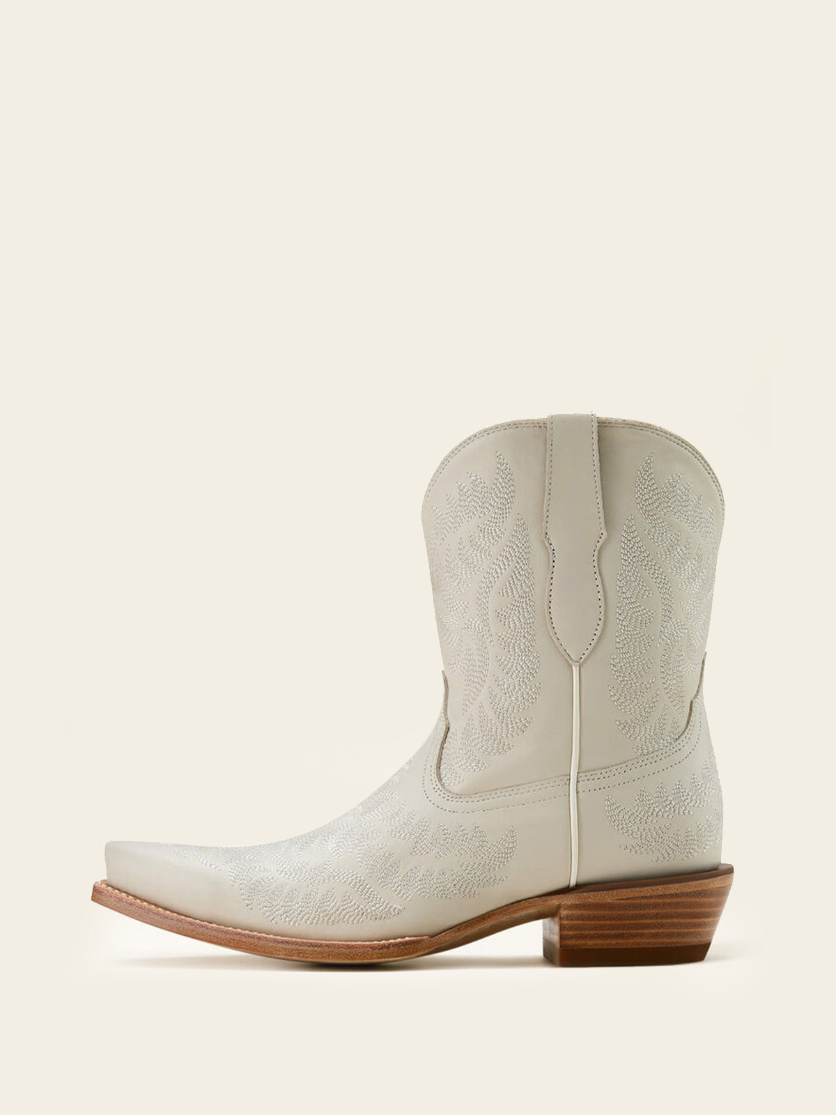 Full-Zip Snip-Toe Mid Calf Embroidery Cowgirl Boots - Gray