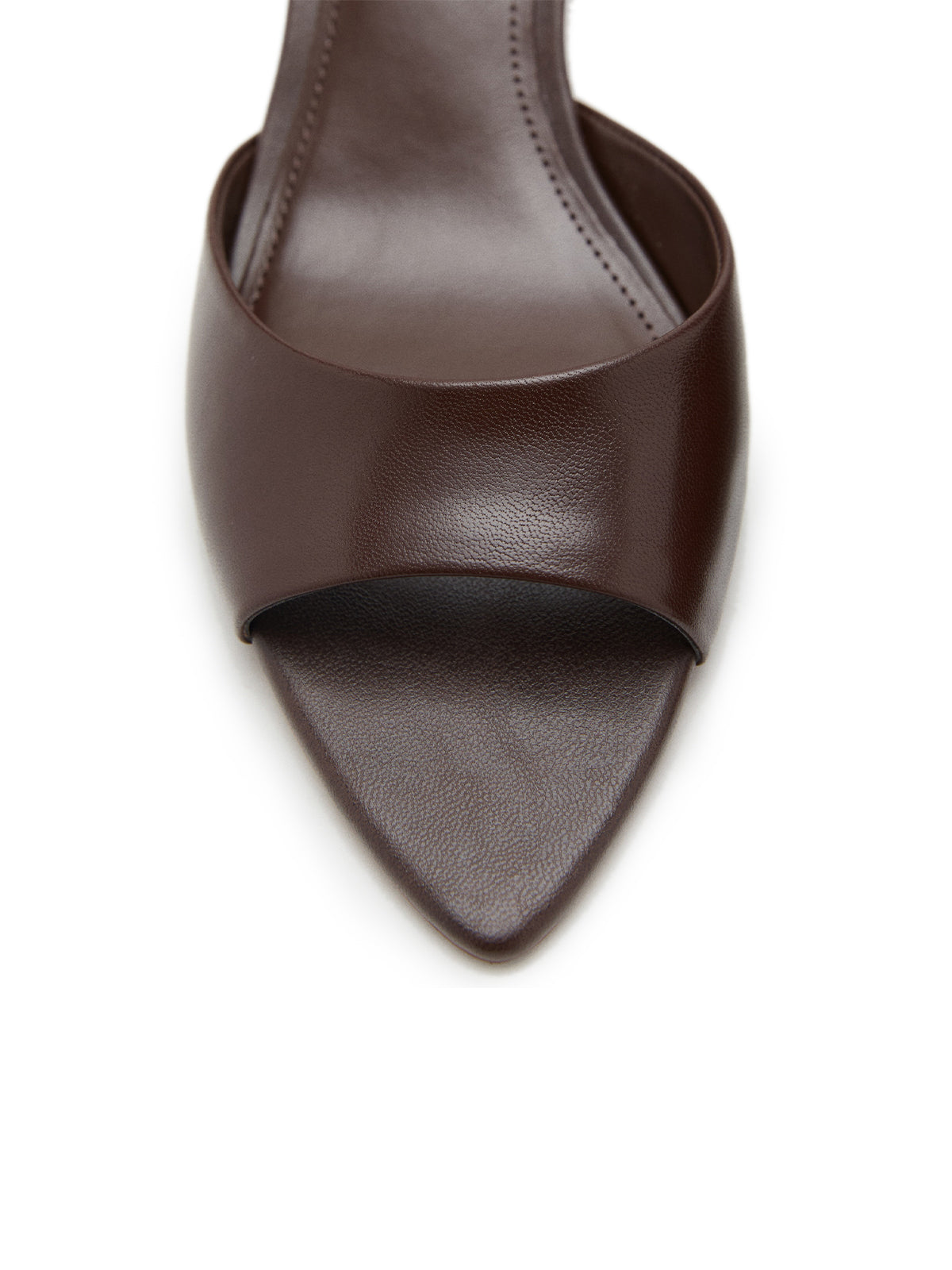 Burgundy Pointed-Toe Slip-On Simple Kitten Heels