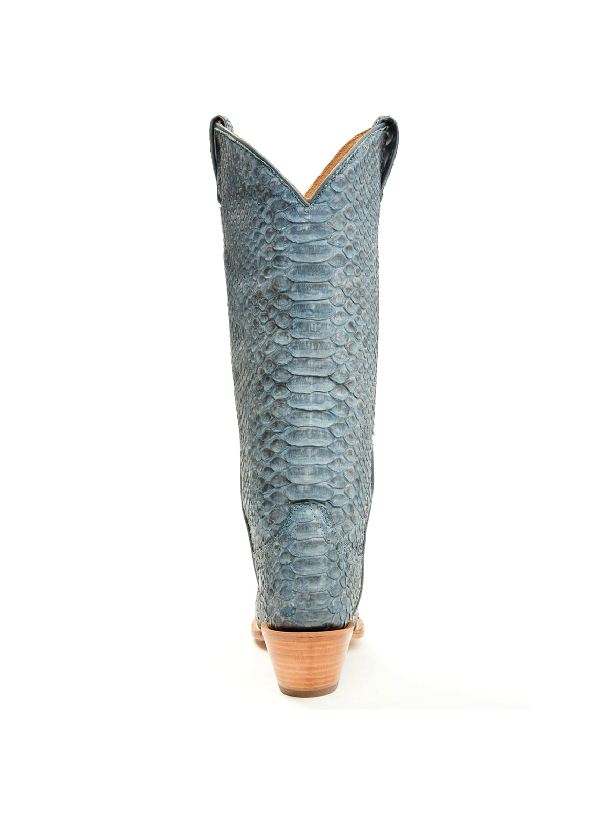 Turquoise Snakeskin Print Snip-Toe Sleek Wide Calf Knee High Cowgirl Boots