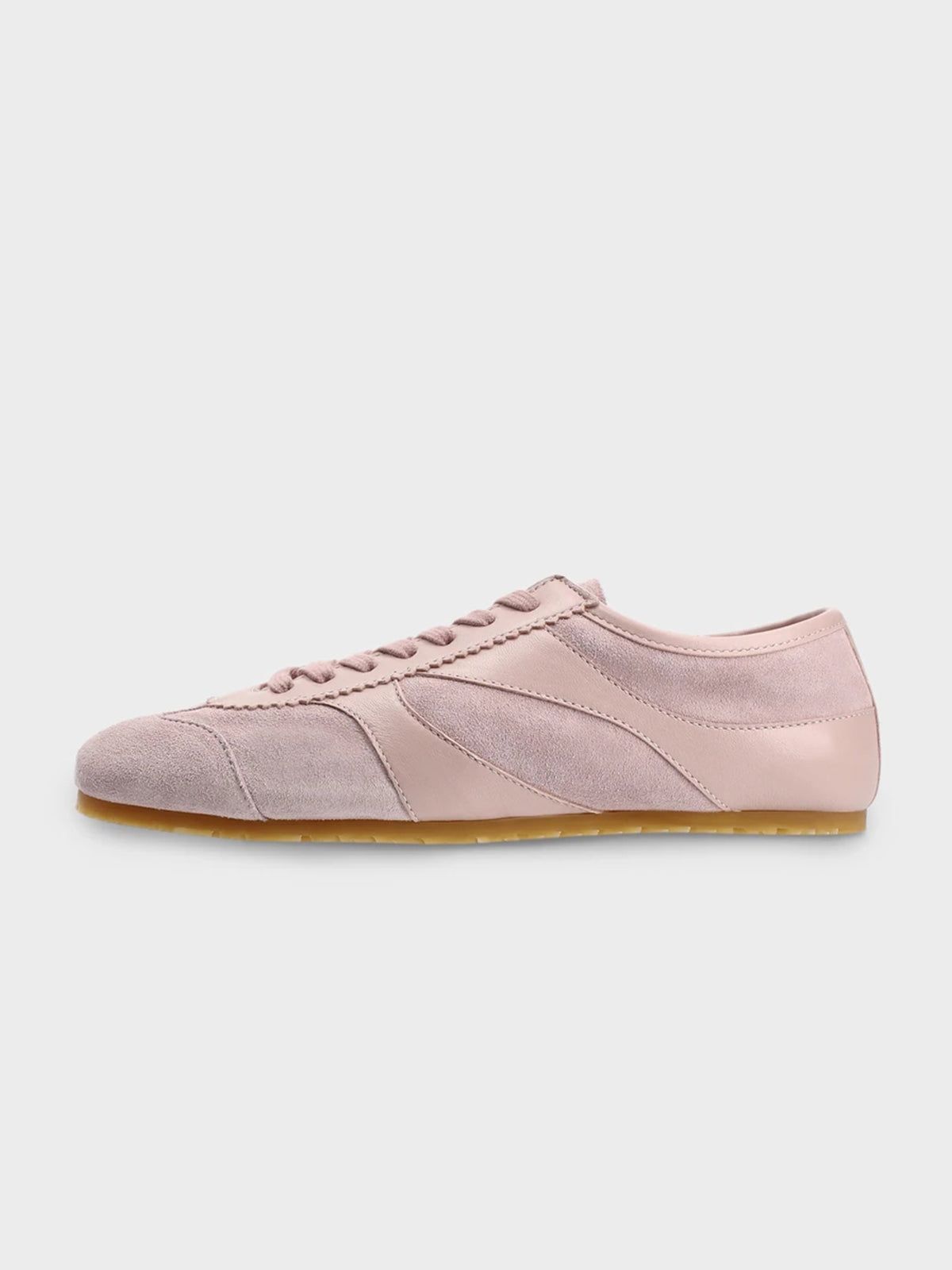 Square-Toe Classic Lace-Up Chic Flats Sneakers - Pink