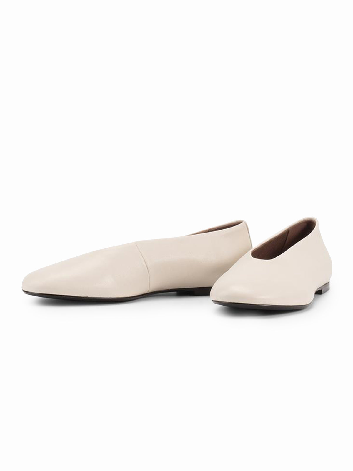 Beige Round-Toe Stylish Ballet Simple Flats