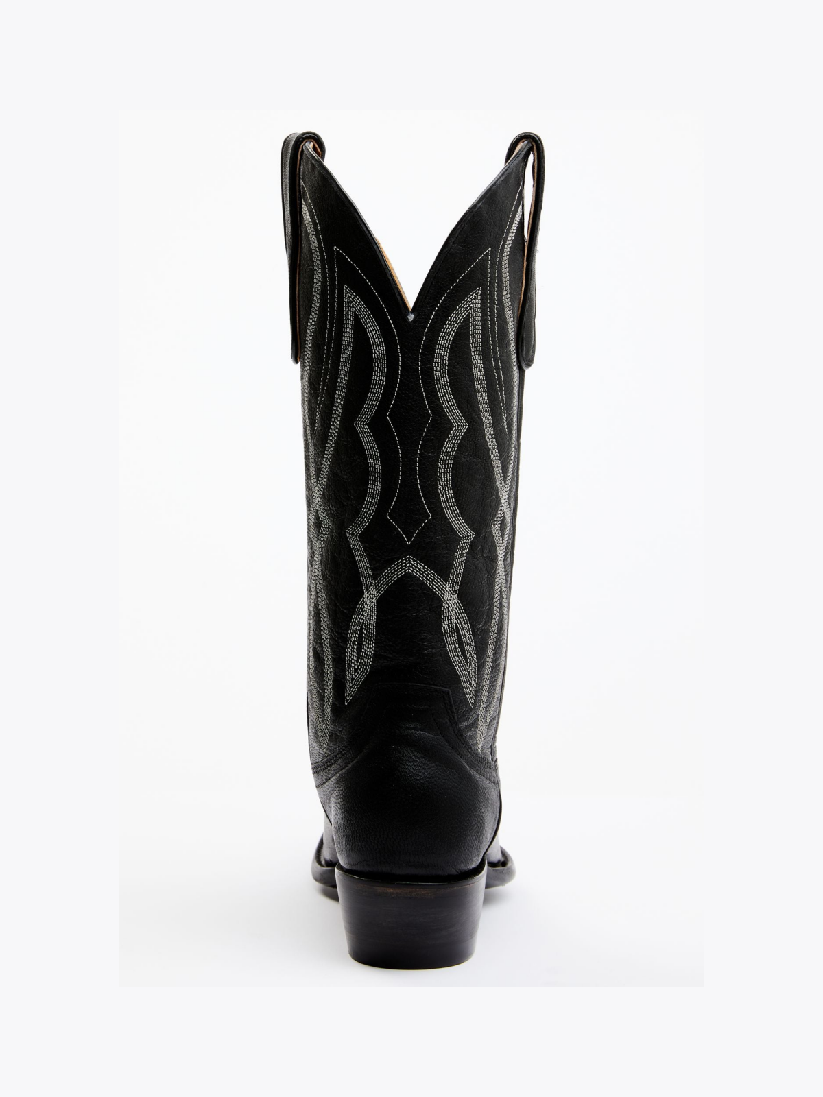 Black Embroidery Snip-Toe Wide Mid Calf Cowgirl Tall Boots