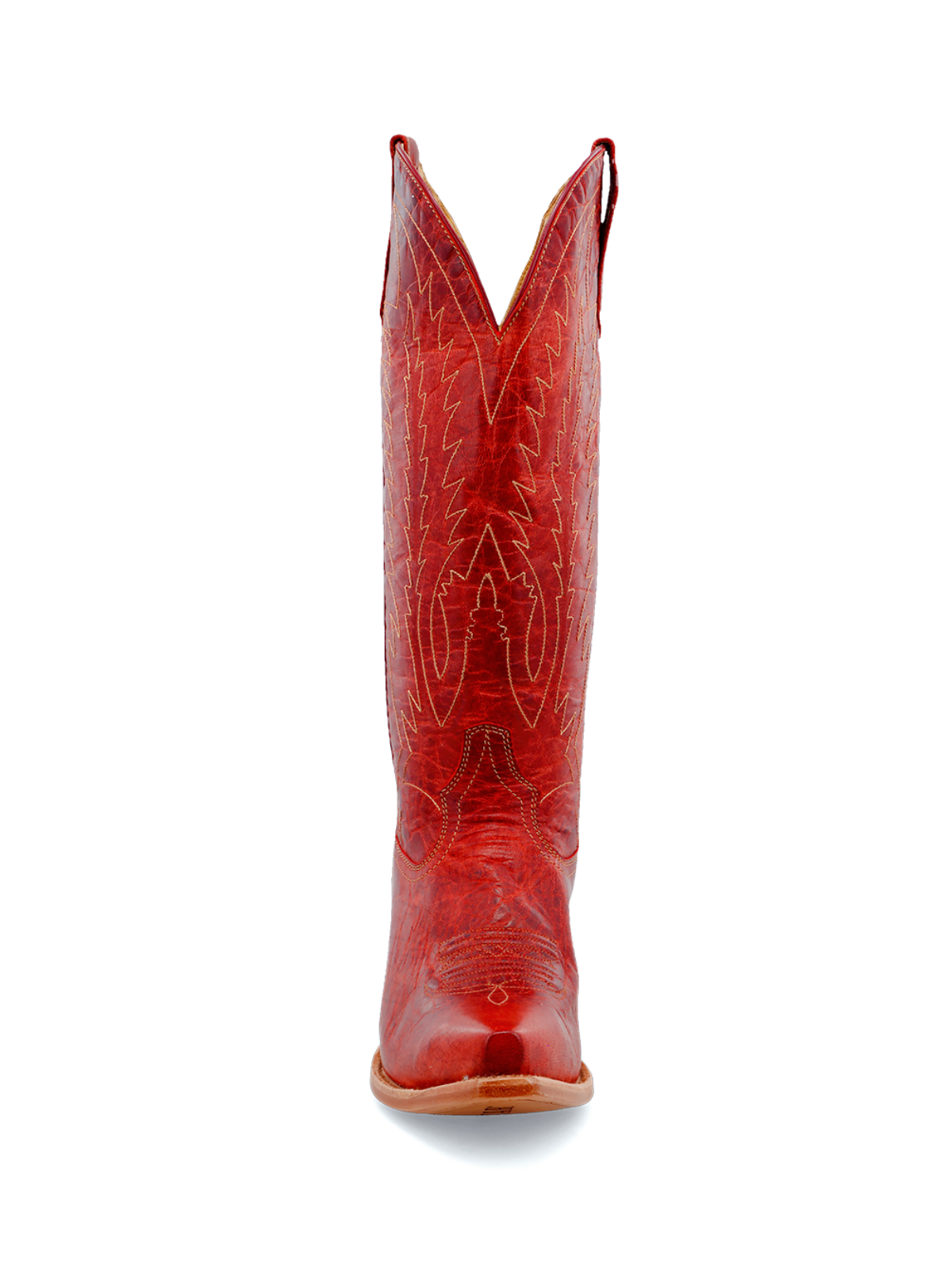 Red Distressed Embroidery Snip-Toe Wide Mid Calf Western Boots Cowgirl Tall Boots