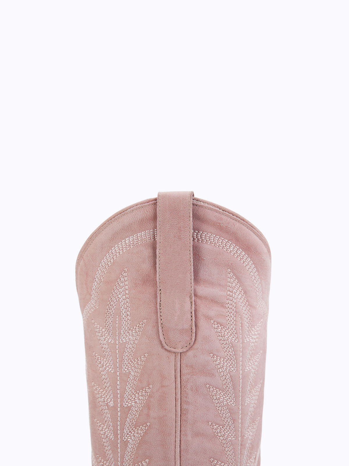 Blush Pink Snip-Toe Embroidery Wide Mid Calf Tall Western Boots For Women